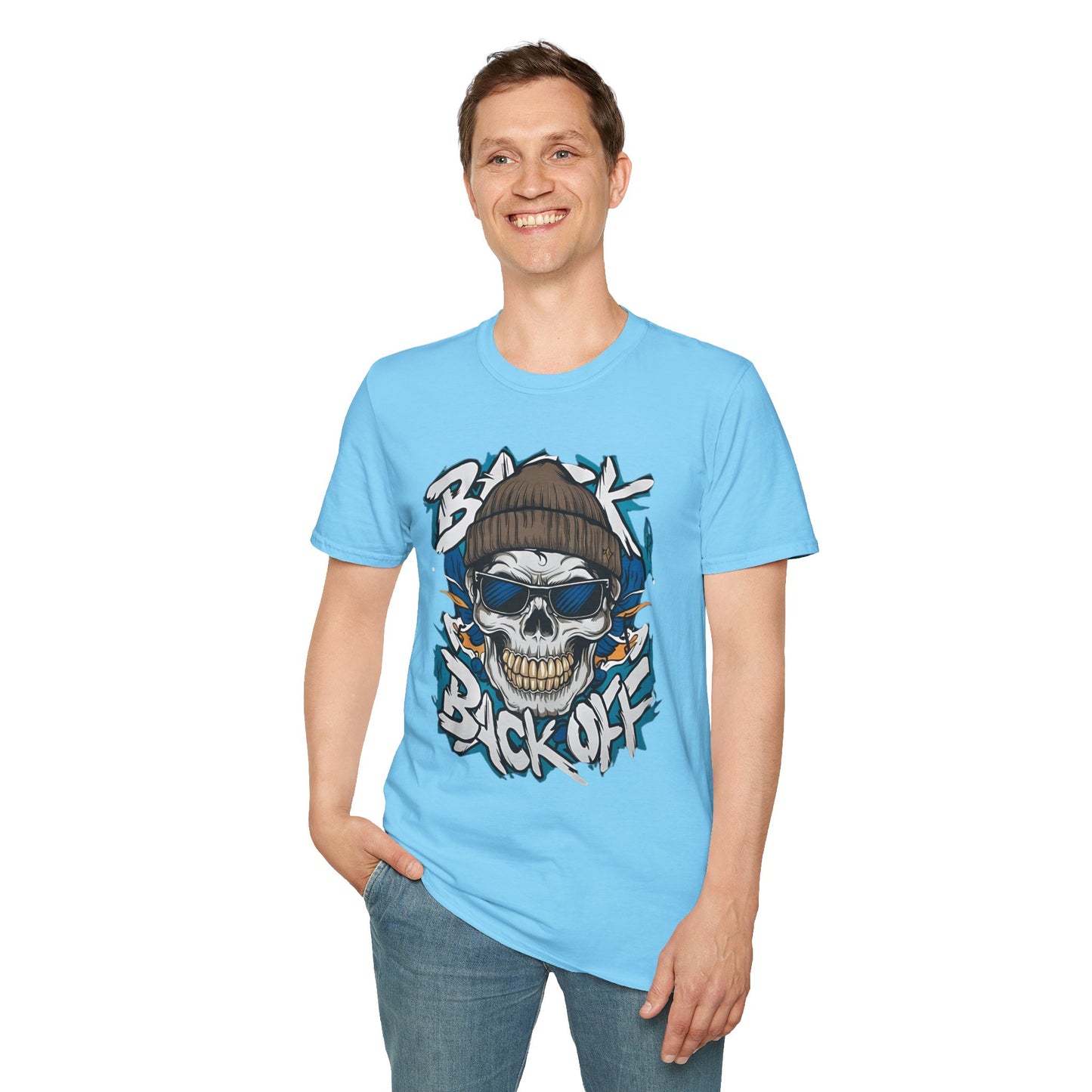 Gildan Softstyle Skull Tee Shirt Unisex Skeleton Design 100 Percent Cotton Graphic Tee
