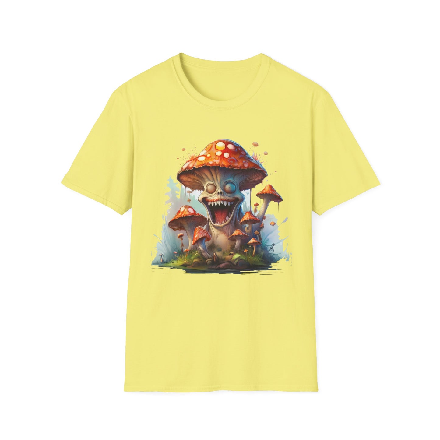 Mashroom Short Sleeve Tee Unisex Funny Mashroom Shirt With Fungus Graphic Gildan Softstyle 64000