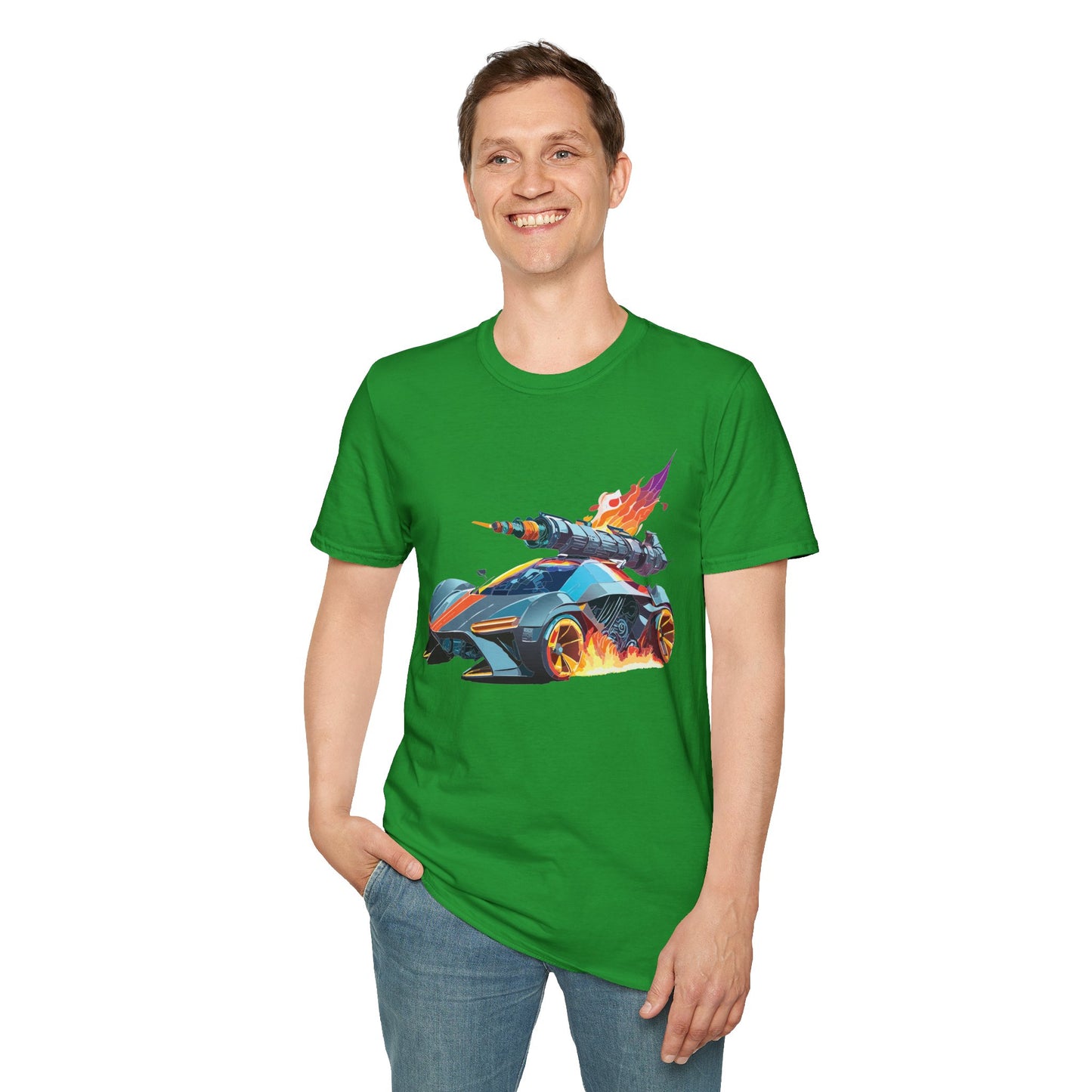 Car T Shirt for Car Lovers Unisex Softstyle Tee 64000 Hot Wheels Design Shirt with Cars