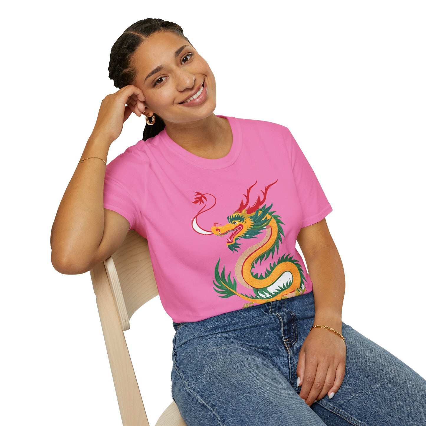 Dragon T Shirt Unisex Dragon Shirt Animal Shirt Gildan Softstyle 64000 100 Percent Cotton Tee