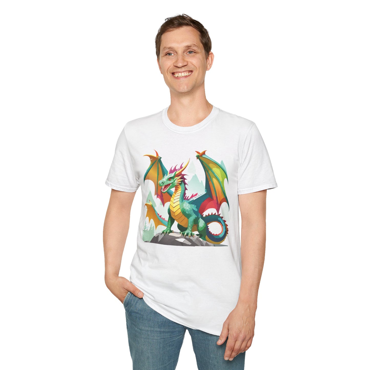 Dragon Graphic T Shirt for Men and Women Unisex Animal Design Softstyle Cotton Tee Premium Quality