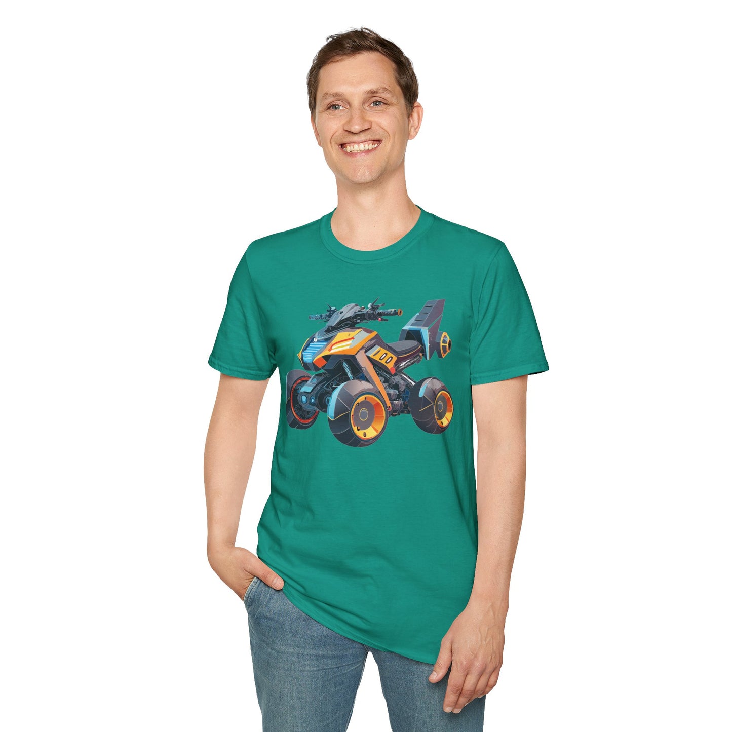 Unisex Bike T Shirt Moto Shirt With Motorcycle Design MTB Tee For Riders One Hundred Percent Cotton