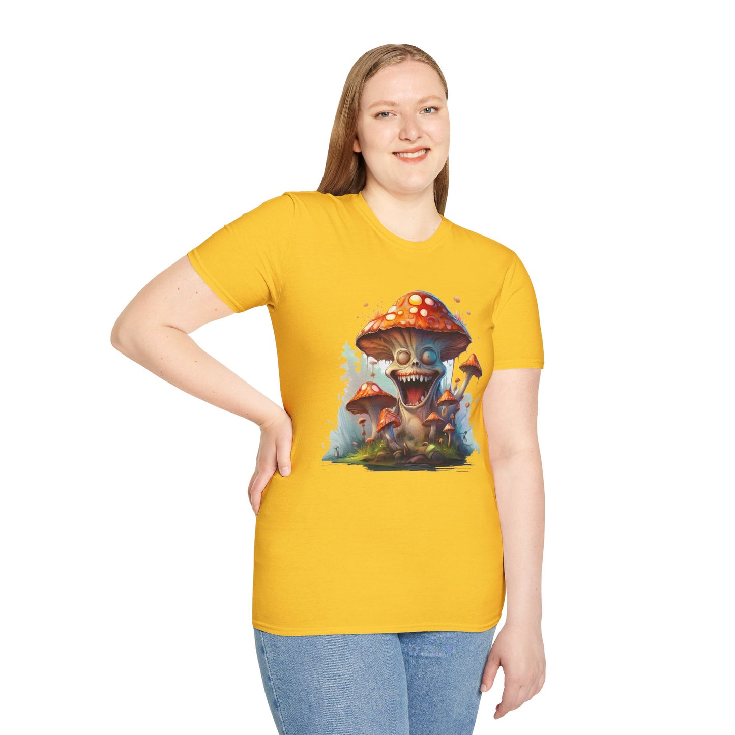 Mashroom Short Sleeve Tee Unisex Funny Mashroom Shirt With Fungus Graphic Gildan Softstyle 64000