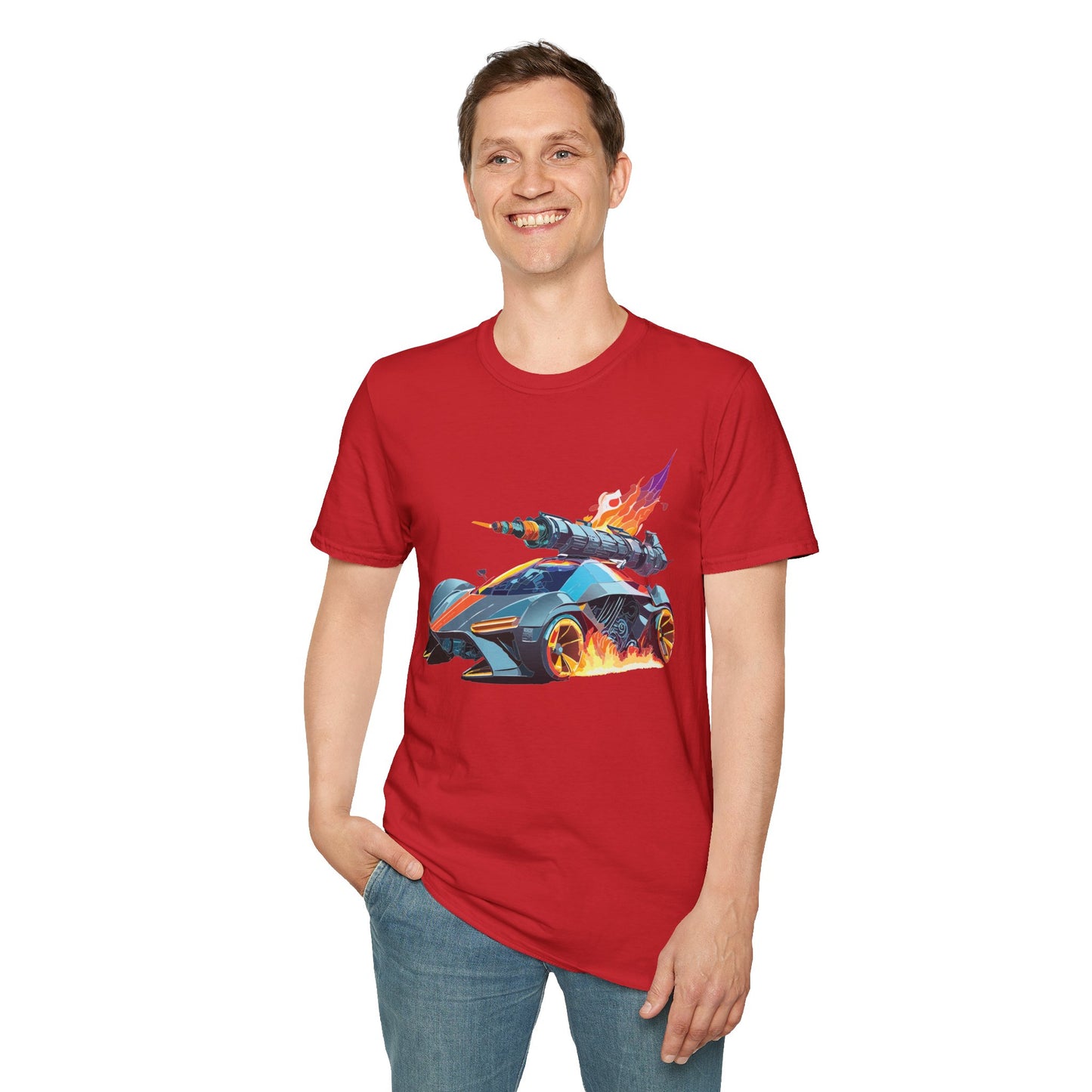 Car T Shirt for Car Lovers Unisex Softstyle Tee 64000 Hot Wheels Design Shirt with Cars
