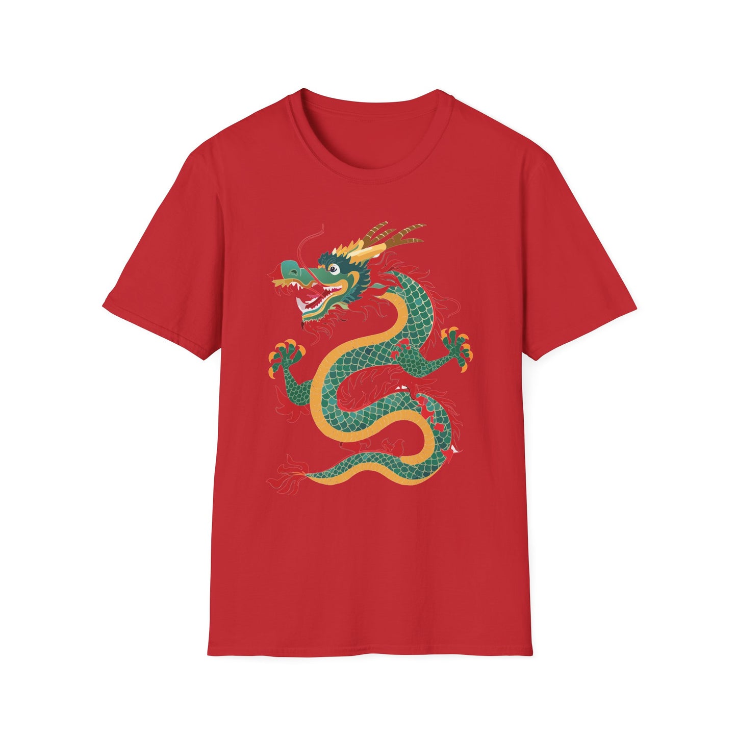 Dragon T Shirt Unisex Dragon Shirt With Animal Art Design Gildan Softstyle Tee 100 Cotton