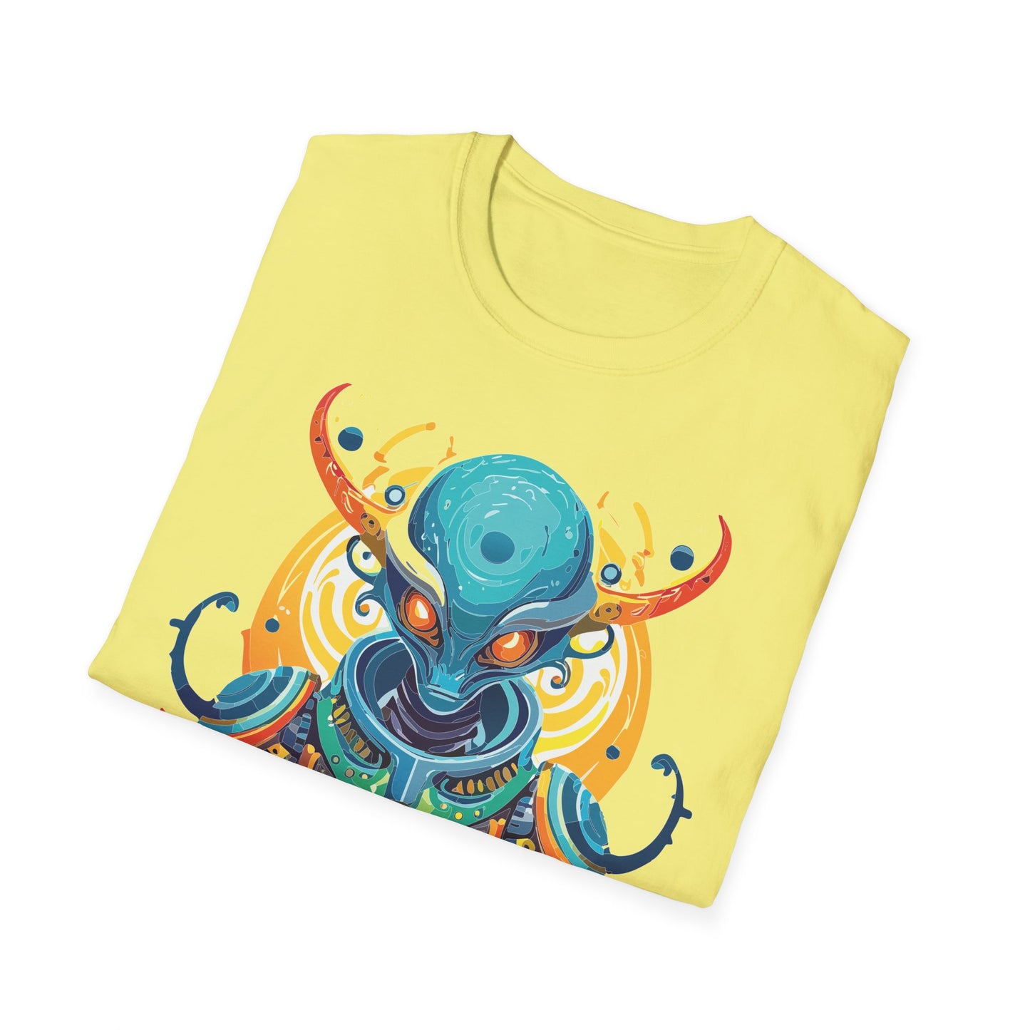 Alien T Shirt Cosmos Shirt Unisex Short Sleeve Tee With Alien Art Design Ring Spun Cotton