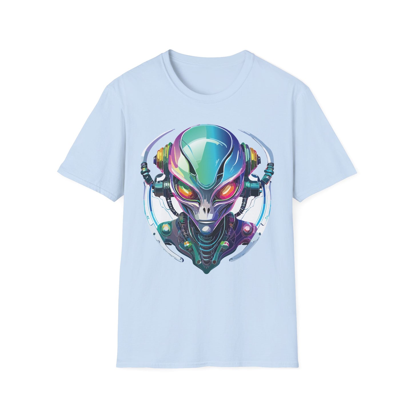 Alien Cosmos T Shirt Unisex Softstyle 64000 Tee With Alien Space Design 100 Percent Ringspun Cotton