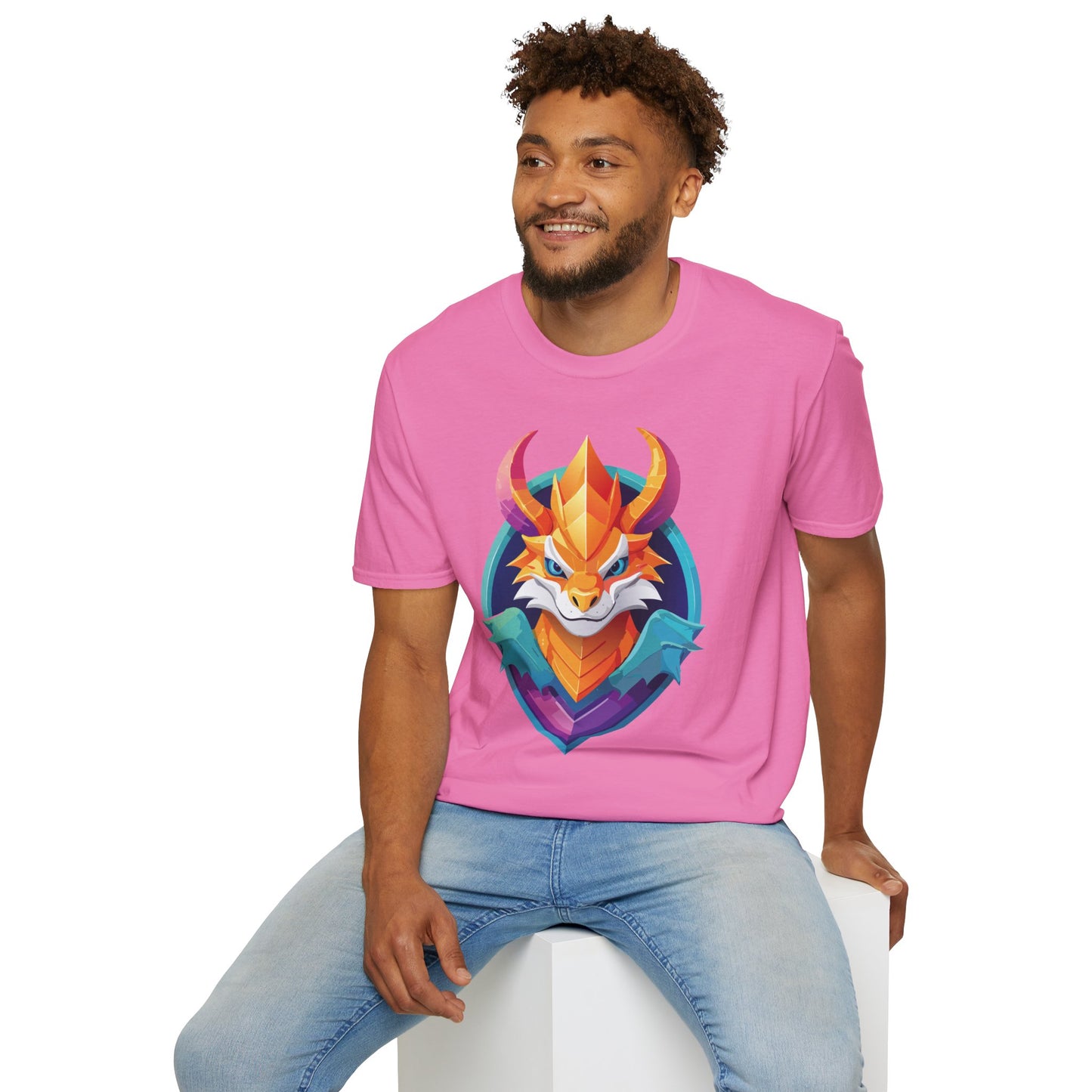Dragon T Shirt Unisex Gildan Softstyle 64000 Comfortable Cotton Tee With Animal Design