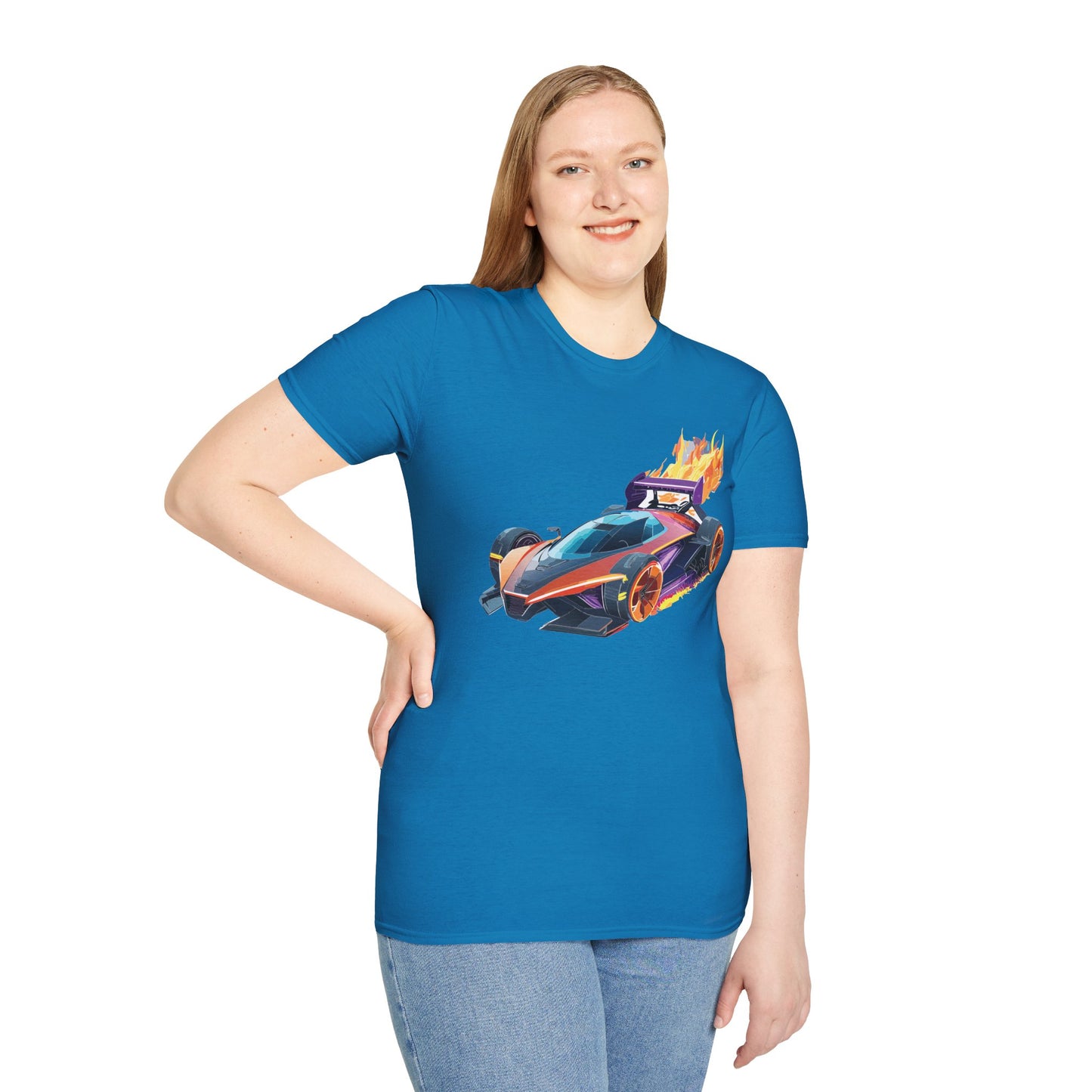 Unisex Car T Shirt Hot Wheels Graphic Tee Car Shirt Gildan Softstyle 64000 Cotton Tee