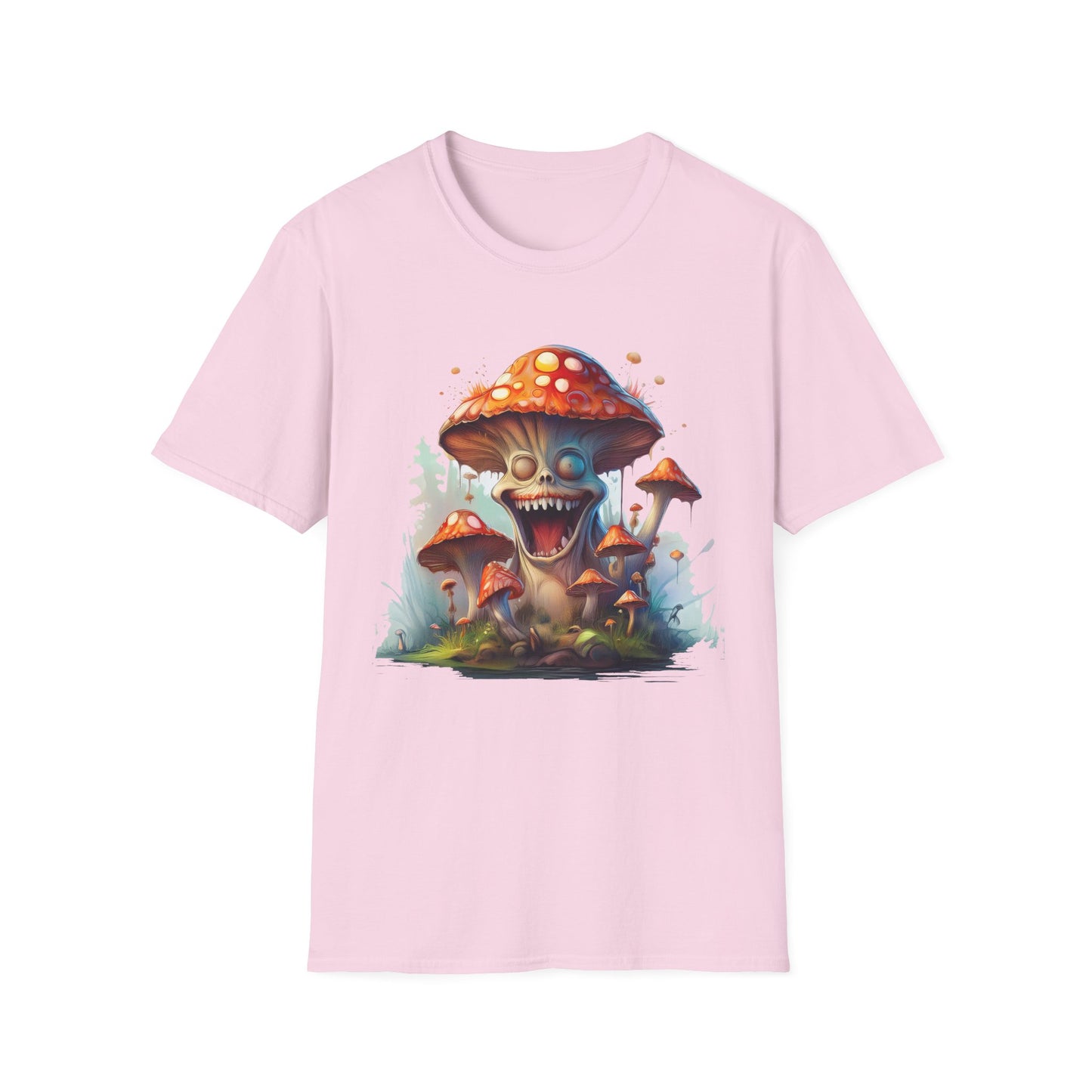 Mashroom Short Sleeve Tee Unisex Funny Mashroom Shirt With Fungus Graphic Gildan Softstyle 64000