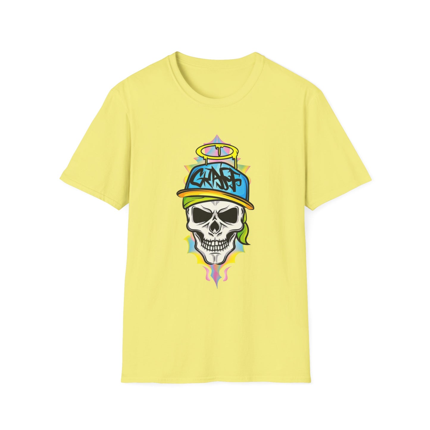 Unisex Skull Graphic Tee Shirt With Skeleton Design Softstyle 64000 100 Percent Ring Spun Cotton