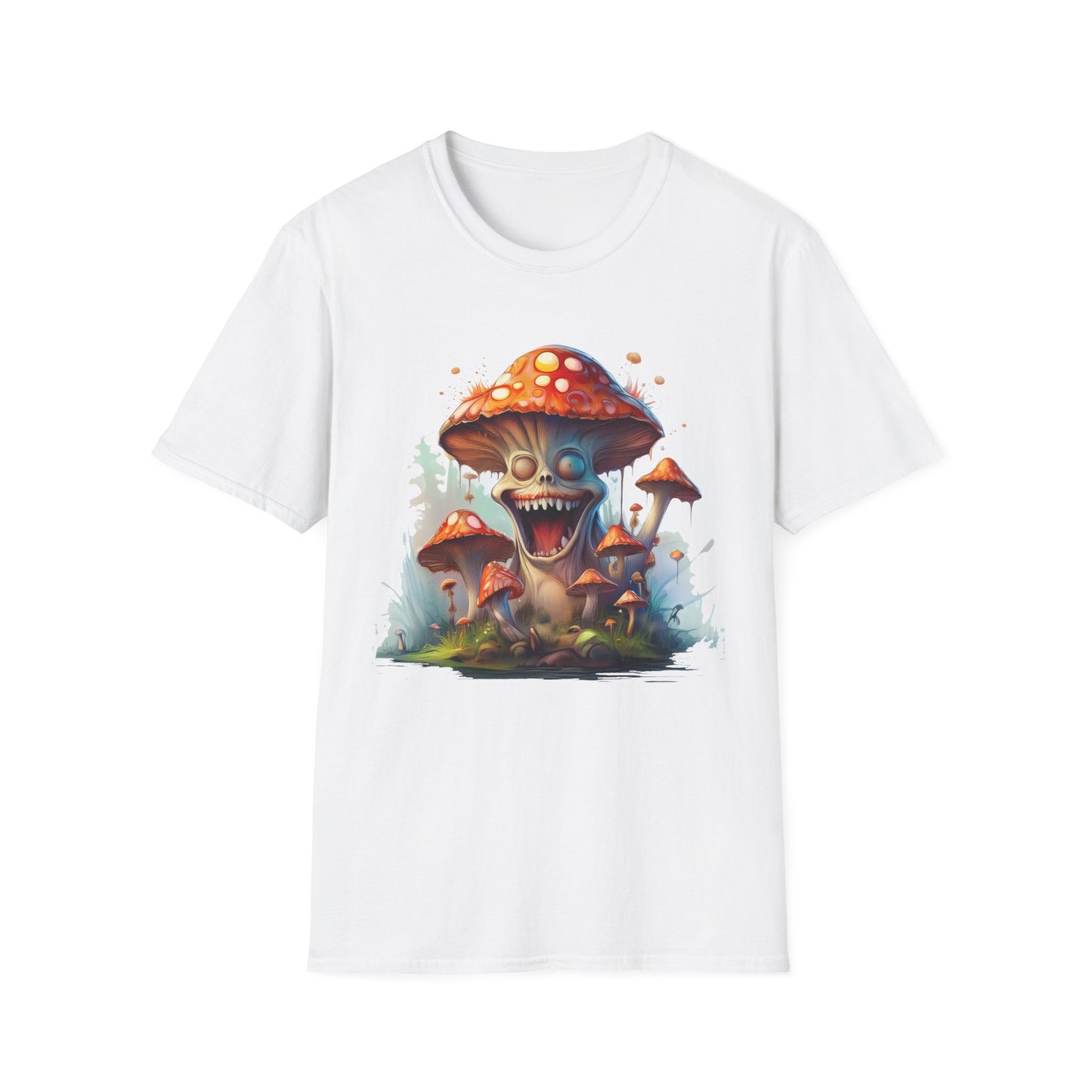 Mashroom Short Sleeve Tee Unisex Funny Mashroom Shirt With Fungus Graphic Gildan Softstyle 64000