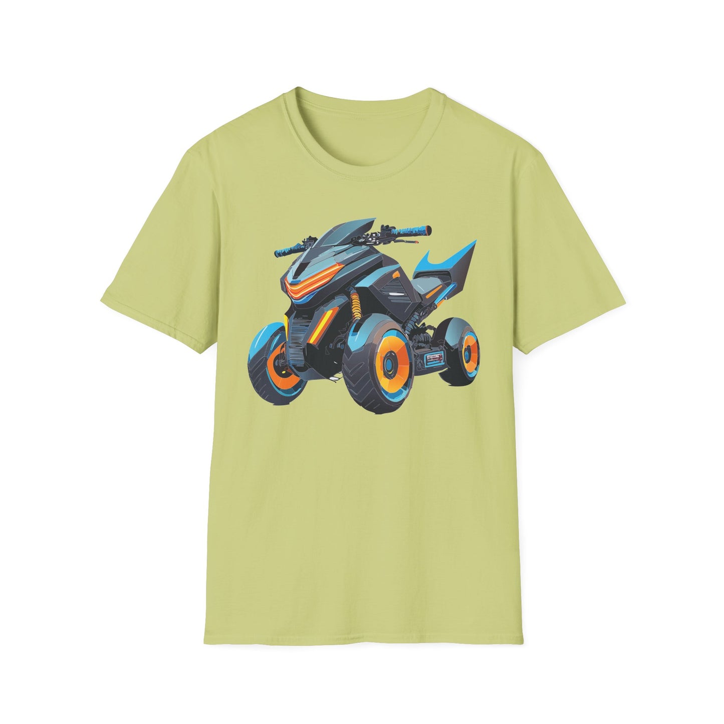 Unisex Motorcycle Art Design T Shirt Softstyle 64000 MTB Graphic Tee For Riders
