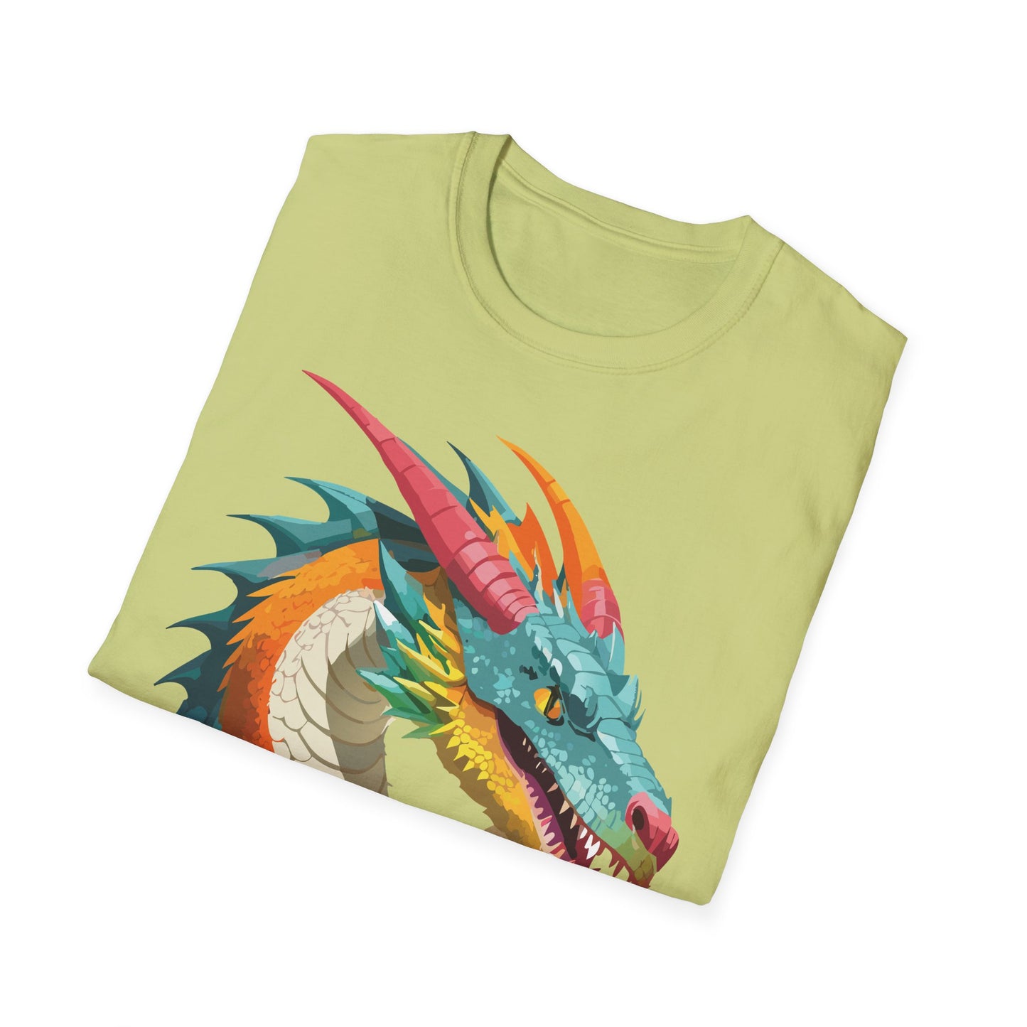 Dragon T Shirt Unisex Softstyle Art Design Tee With Animals Theme Gildan 64000 Premium Quality