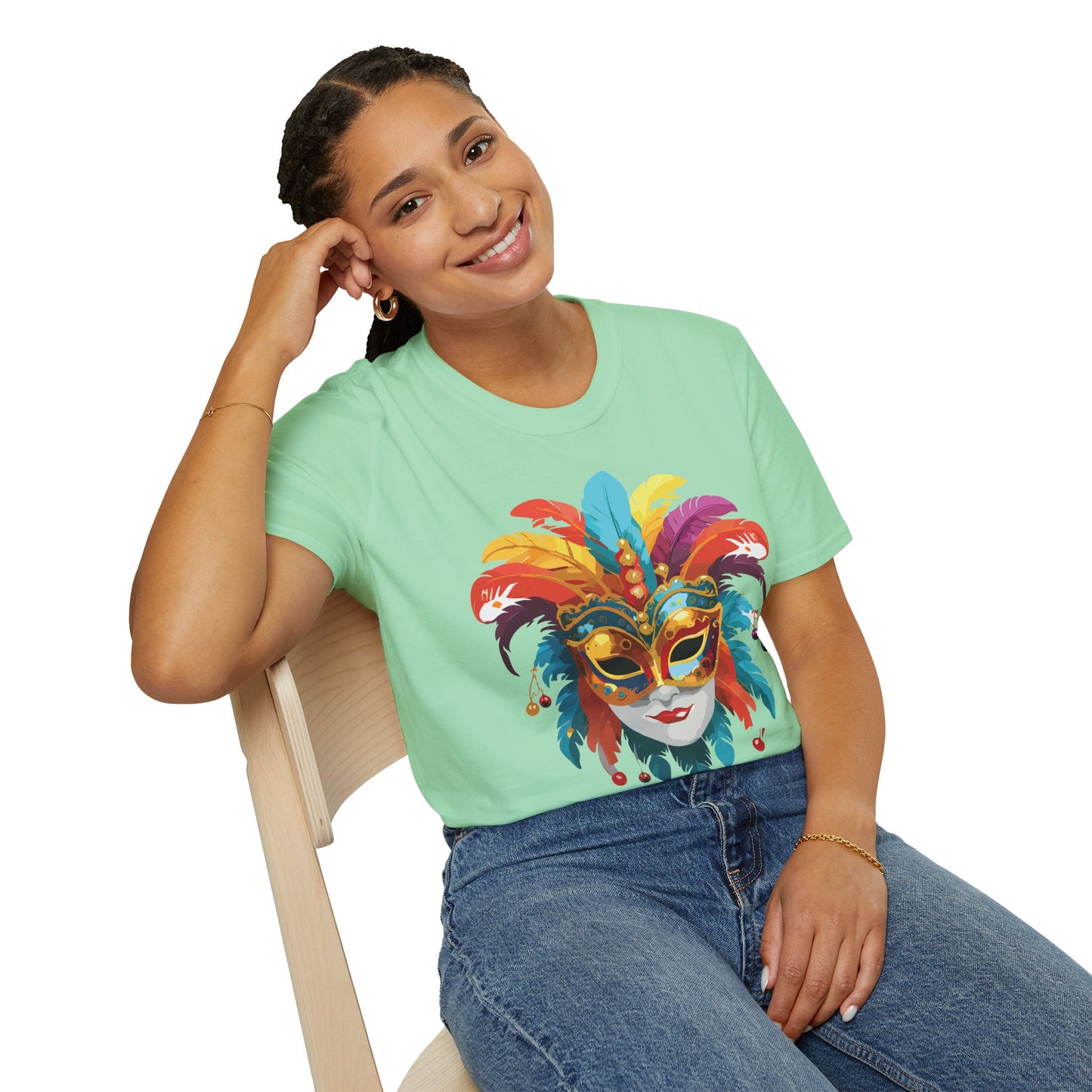Mask Tee Shirt, Mask Shirt, Shirt with Mask, Masquerade Tees