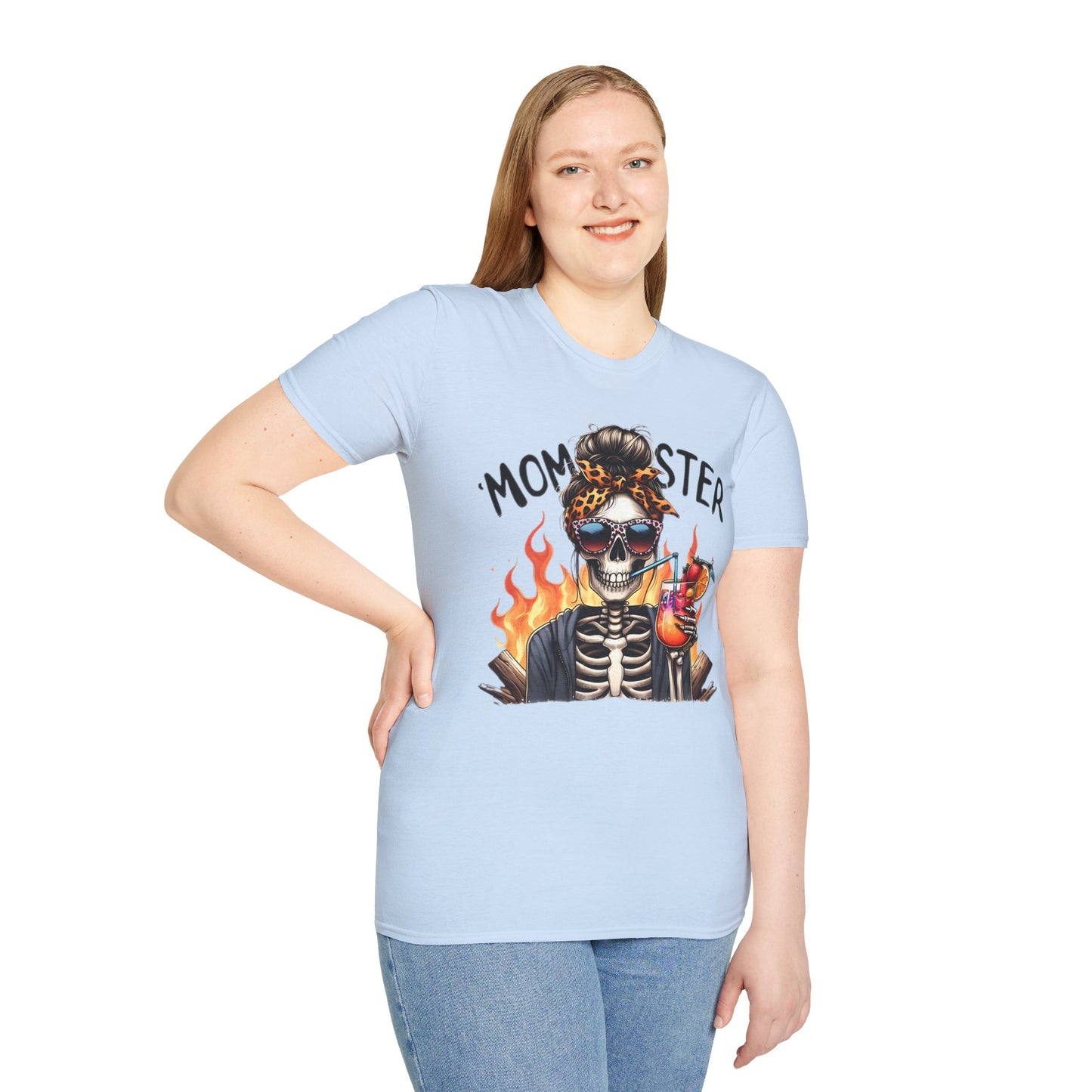 Skull Tee Shirt Unisex Skeleton Shirt Softstyle Gildan 100 Percent Cotton Graphic Tee