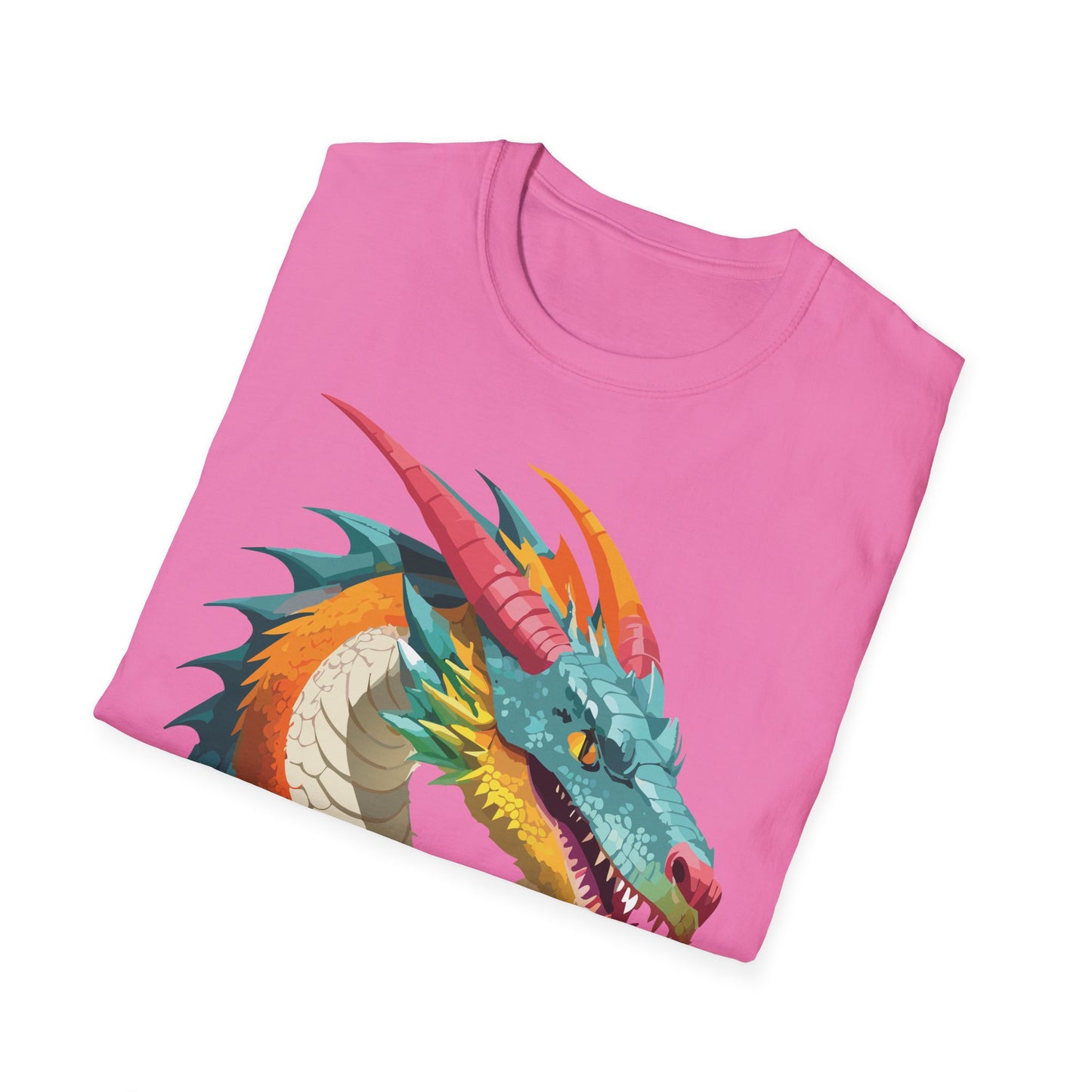 Dragon T Shirt Unisex Softstyle Art Design Tee With Animals Theme Gildan 64000 Premium Quality