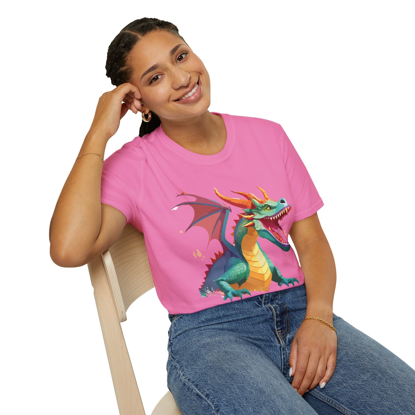 Dragon Graphic T Shirt Unisex Softstyle Cotton Tee Dragon Art Shirt For Men Women