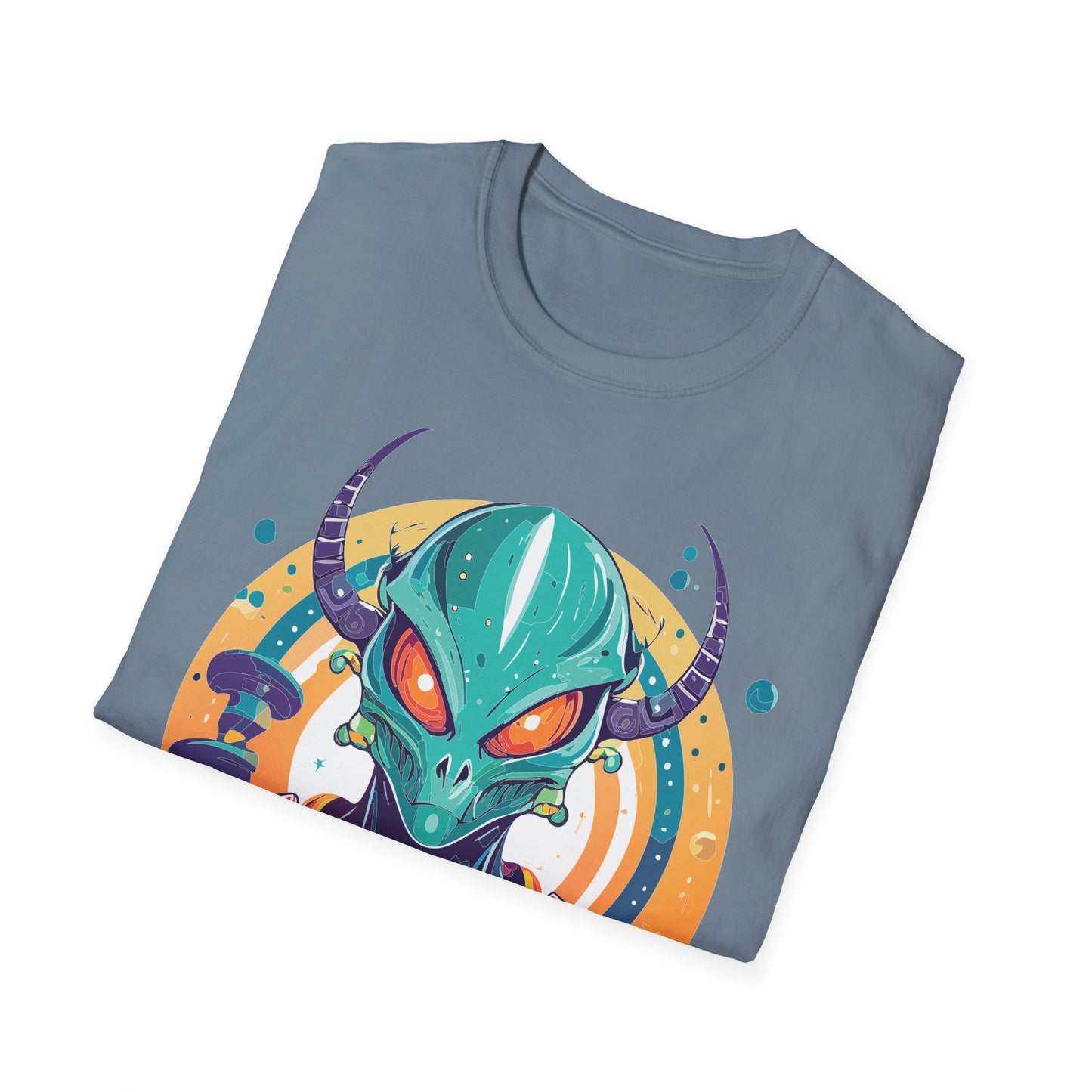 Alien T Shirt Cosmos Shirt Unisex Softstyle Tee 100 Percent Ring Spun Cotton Short Sleeve