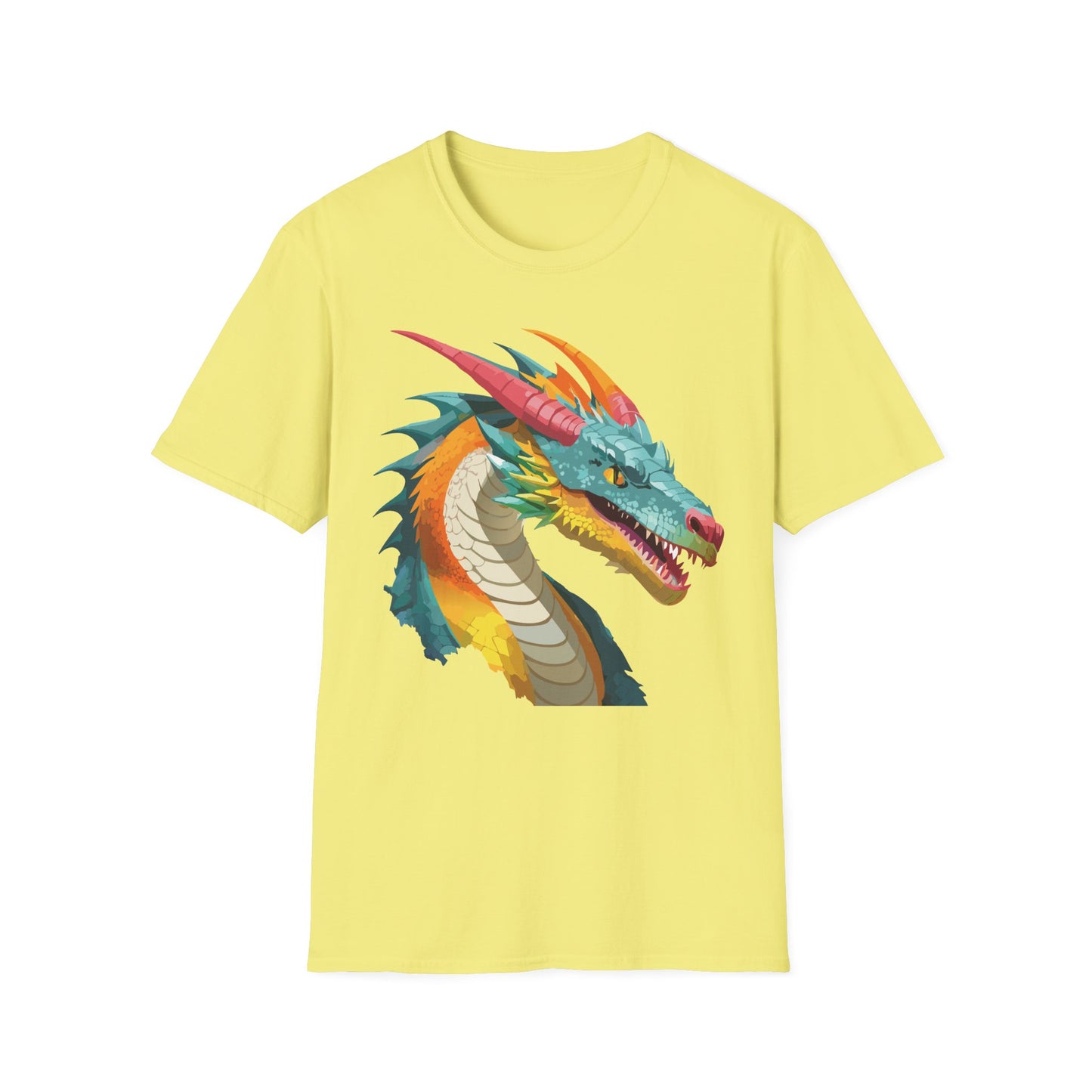 Dragon T Shirt Unisex Softstyle Art Design Tee With Animals Theme Gildan 64000 Premium Quality