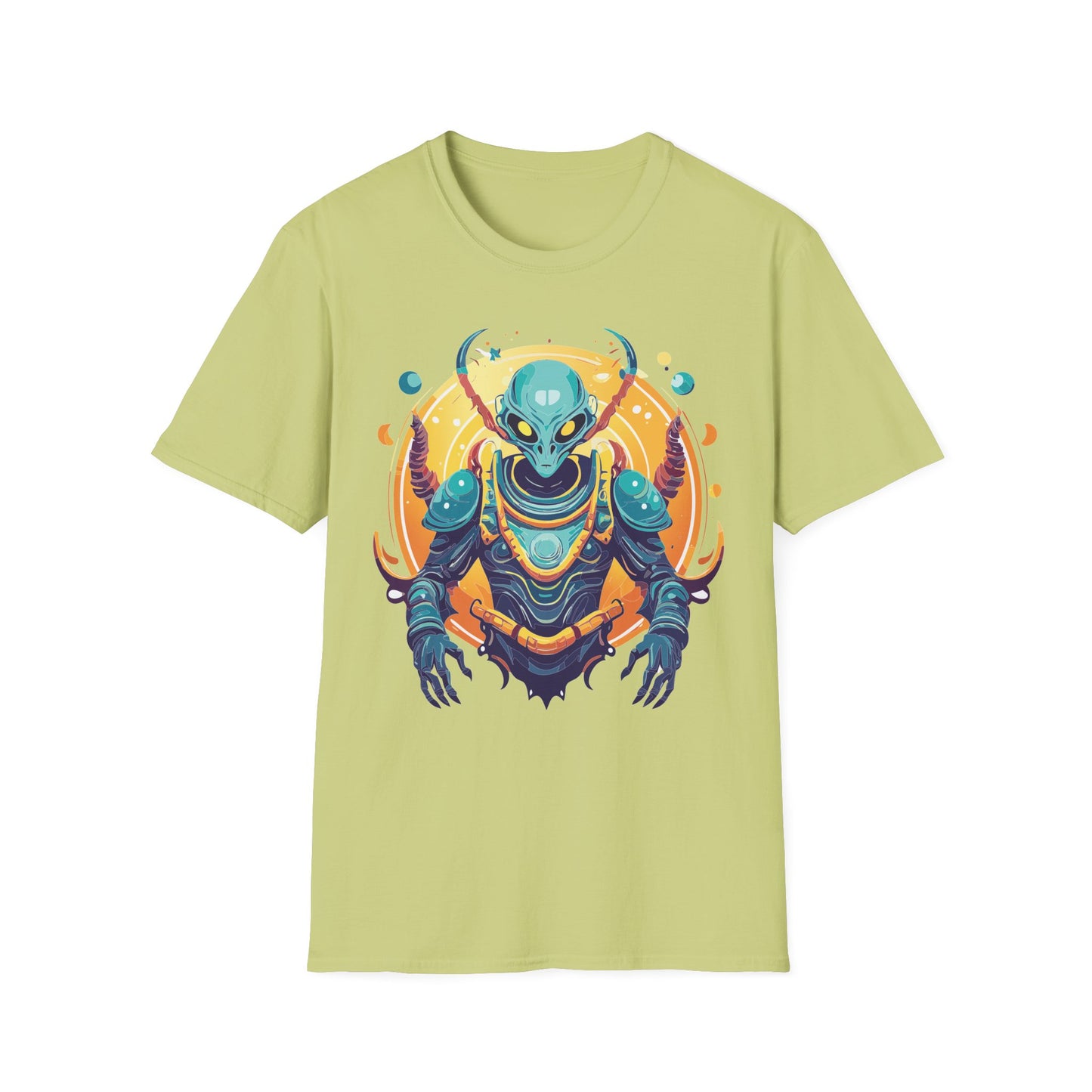 Cosmos Alien T Shirt Unisex Softstyle Short Sleeve Tee With Alien Art Design Artwork