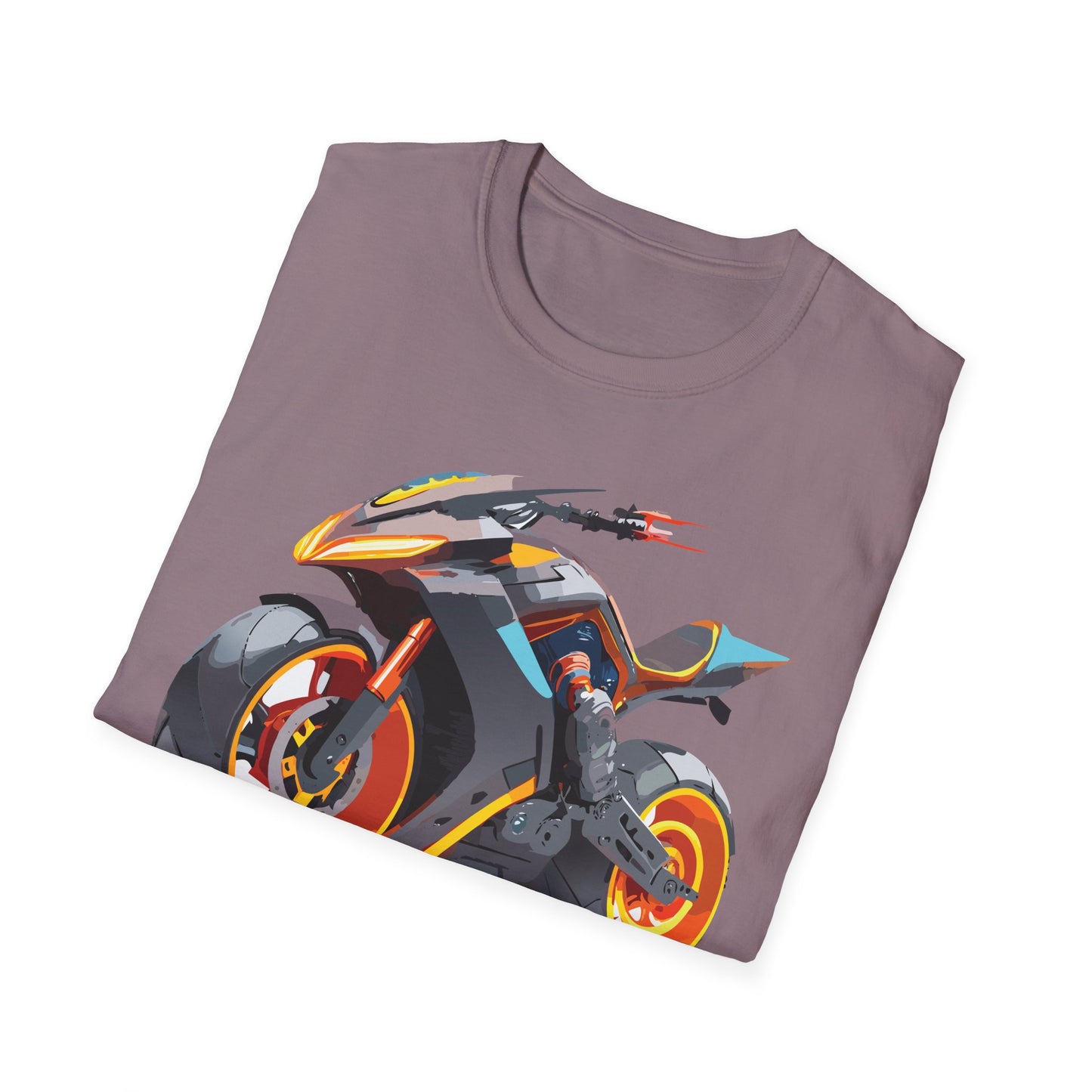 Unisex Bike T Shirt With Motorcycle Graphic MTB Tee Cotton Softstyle Comfort For Riders