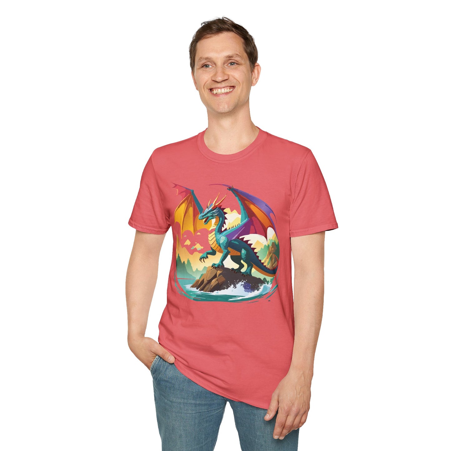 Dragon T Shirt, Dragon Shirt, Shirt with Animals, Animal Shirt