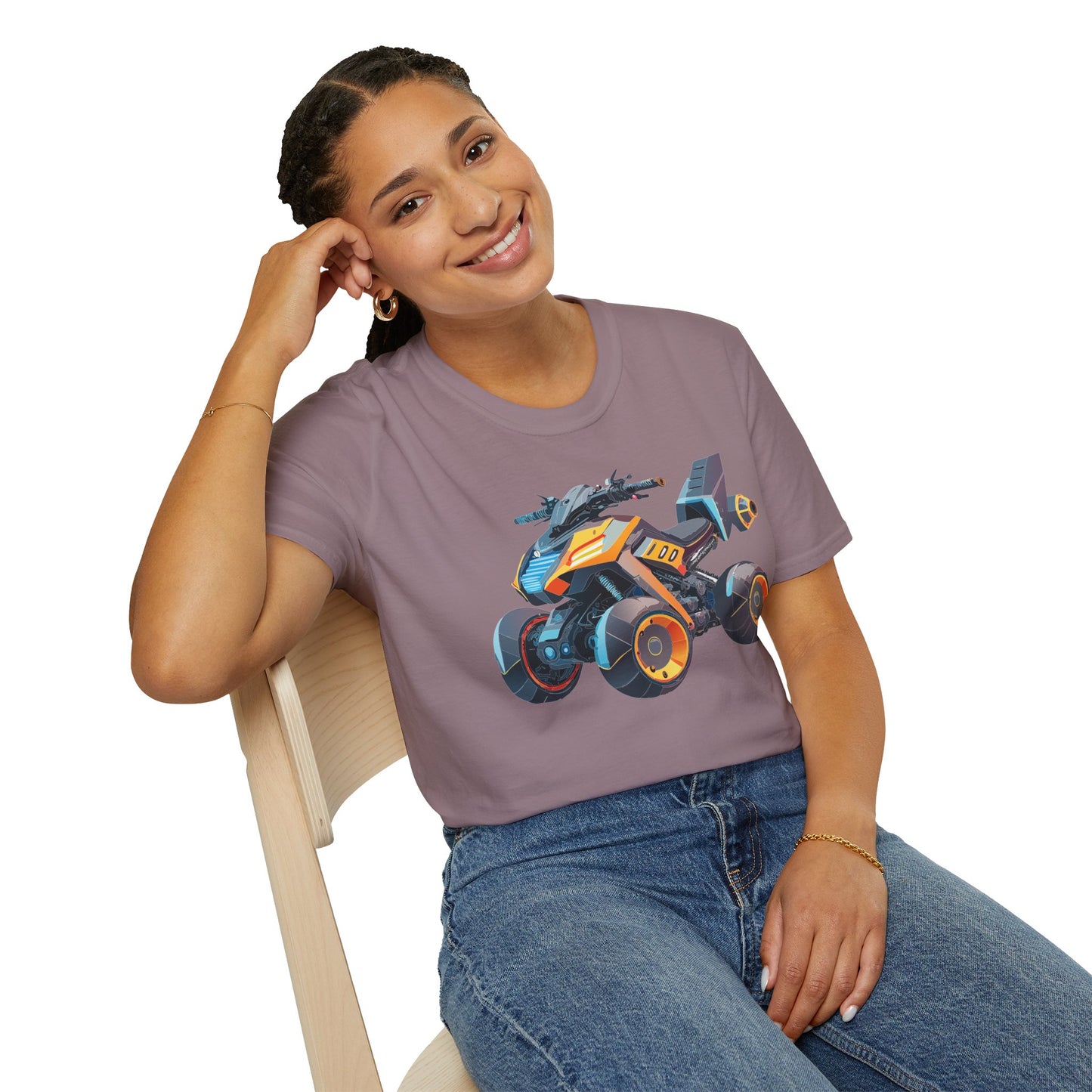Unisex Bike T Shirt Moto Shirt With Motorcycle Design MTB Tee For Riders One Hundred Percent Cotton