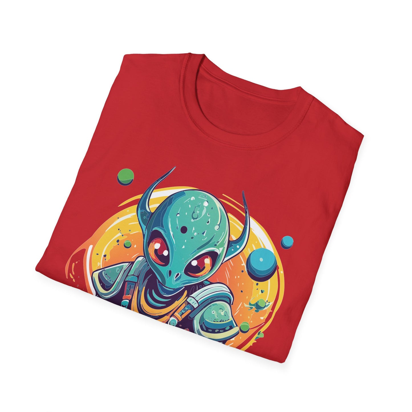 Alien Cosmos Shirt Unisex Softstyle Tee With Alien Art Design Space Theme Graphic Tee