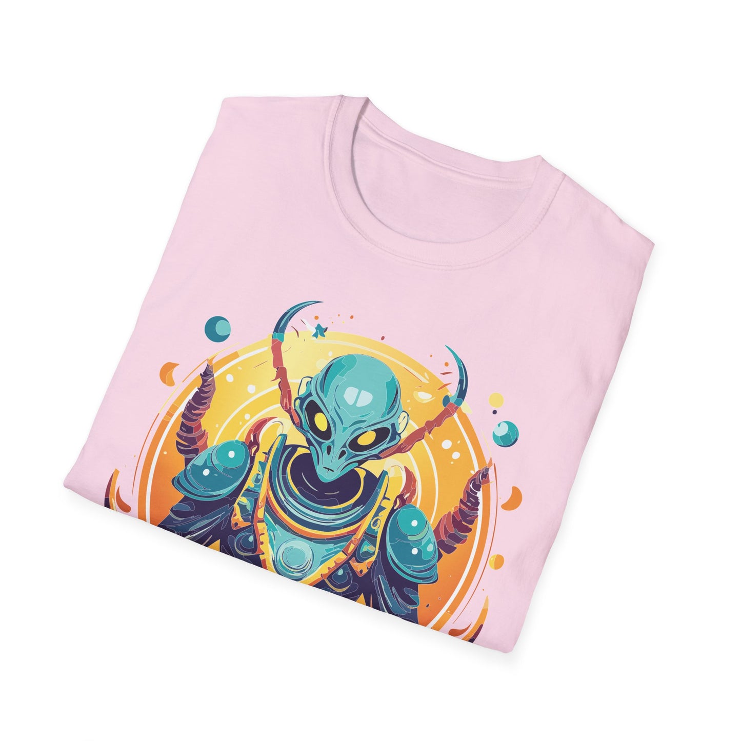 Cosmos Alien T Shirt Unisex Softstyle Short Sleeve Tee With Alien Art Design Artwork