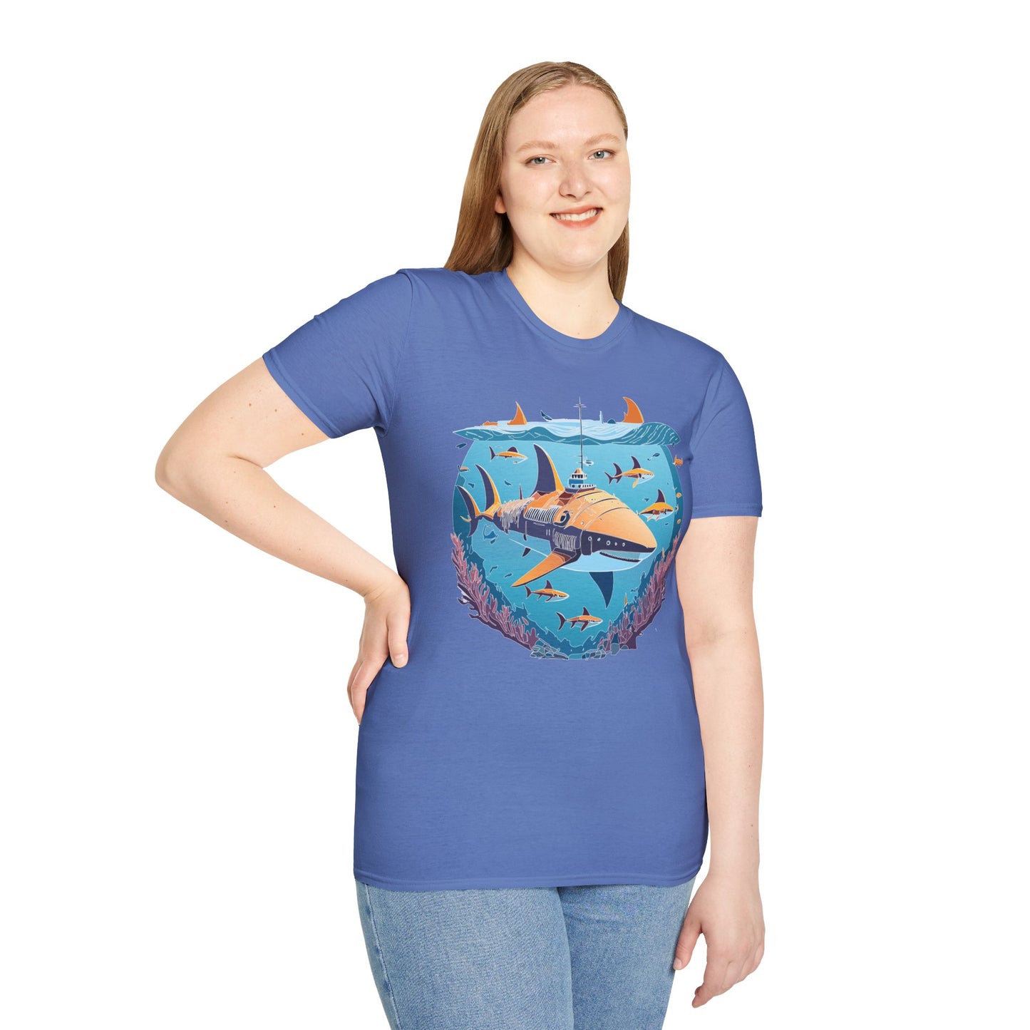 Ocean Tee Shirt, Ocean Shirt, Shirt with Ocean, U boat Tees, Shirt with U-Boat