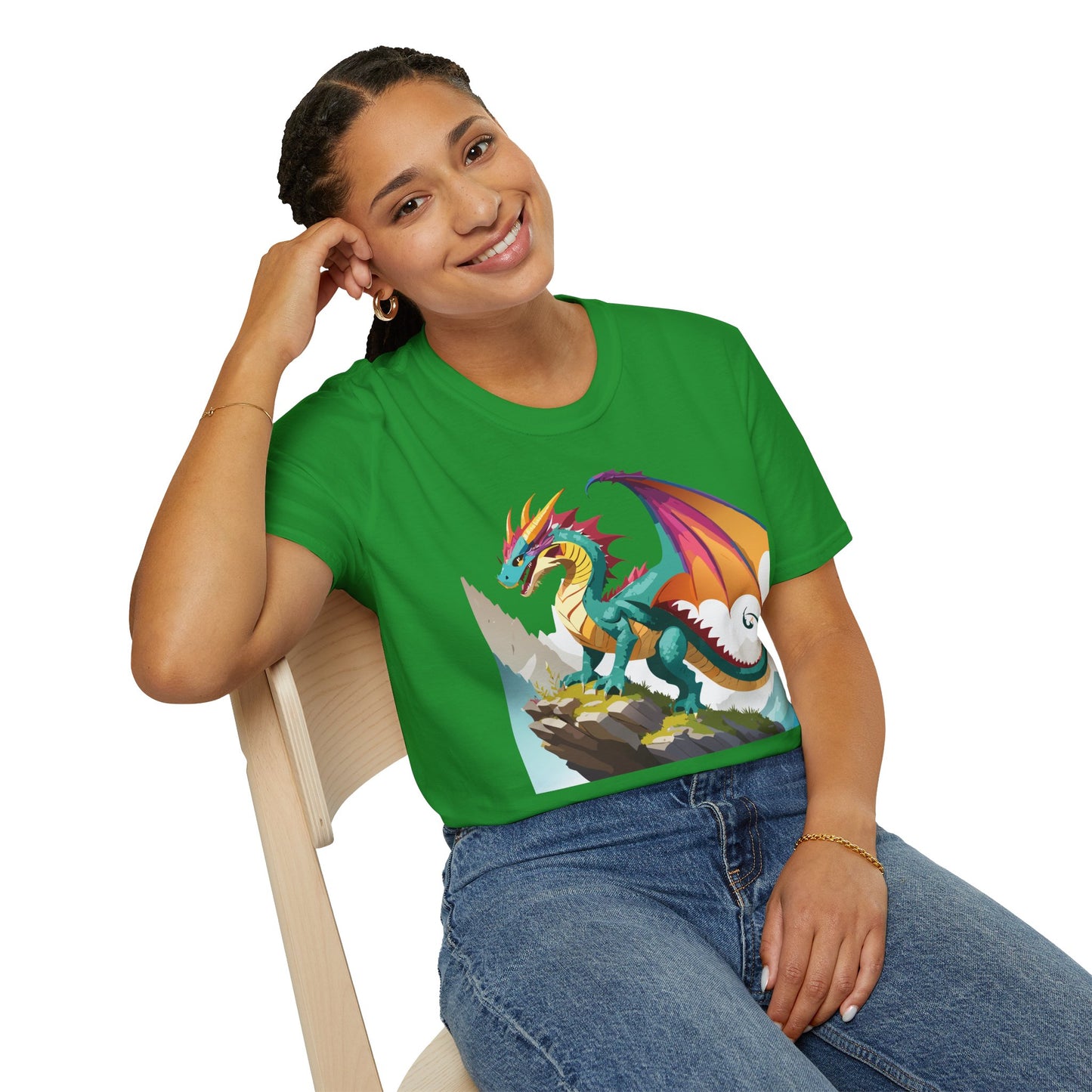 Dragon T Shirt Unisex Dragon Shirt With Animal Art Design Softstyle Cotton Tee Shirt