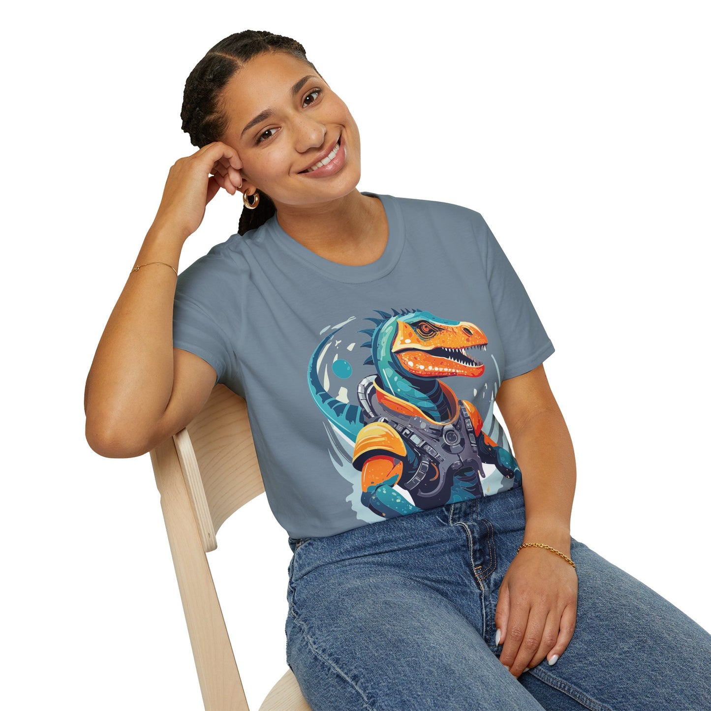 Gildan Alien Cosmos T Shirt Unisex Softstyle 64000 Cotton Tee With Alien Art Design Graphic Print