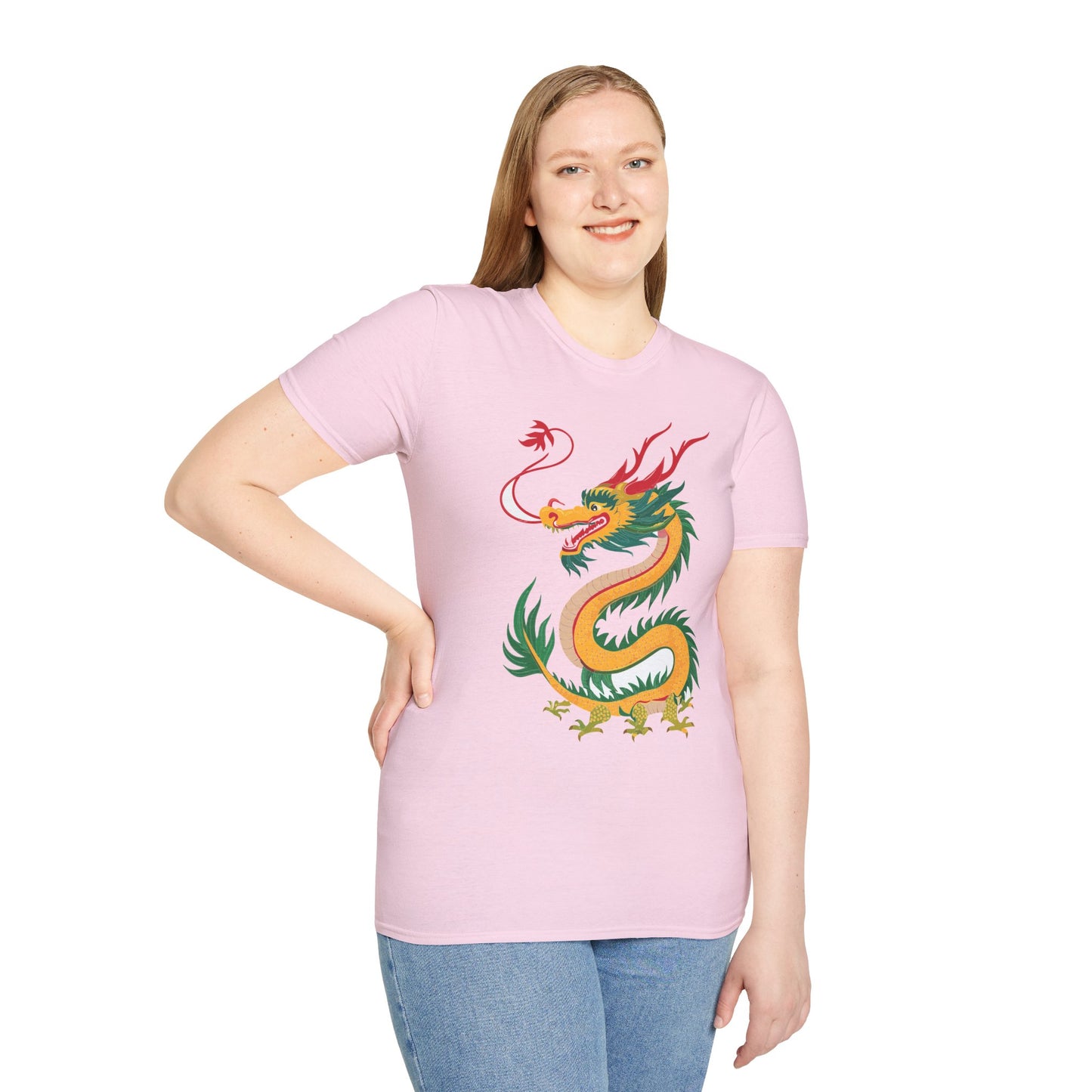 Dragon T Shirt Unisex Dragon Shirt Animal Shirt Gildan Softstyle 64000 100 Percent Cotton Tee