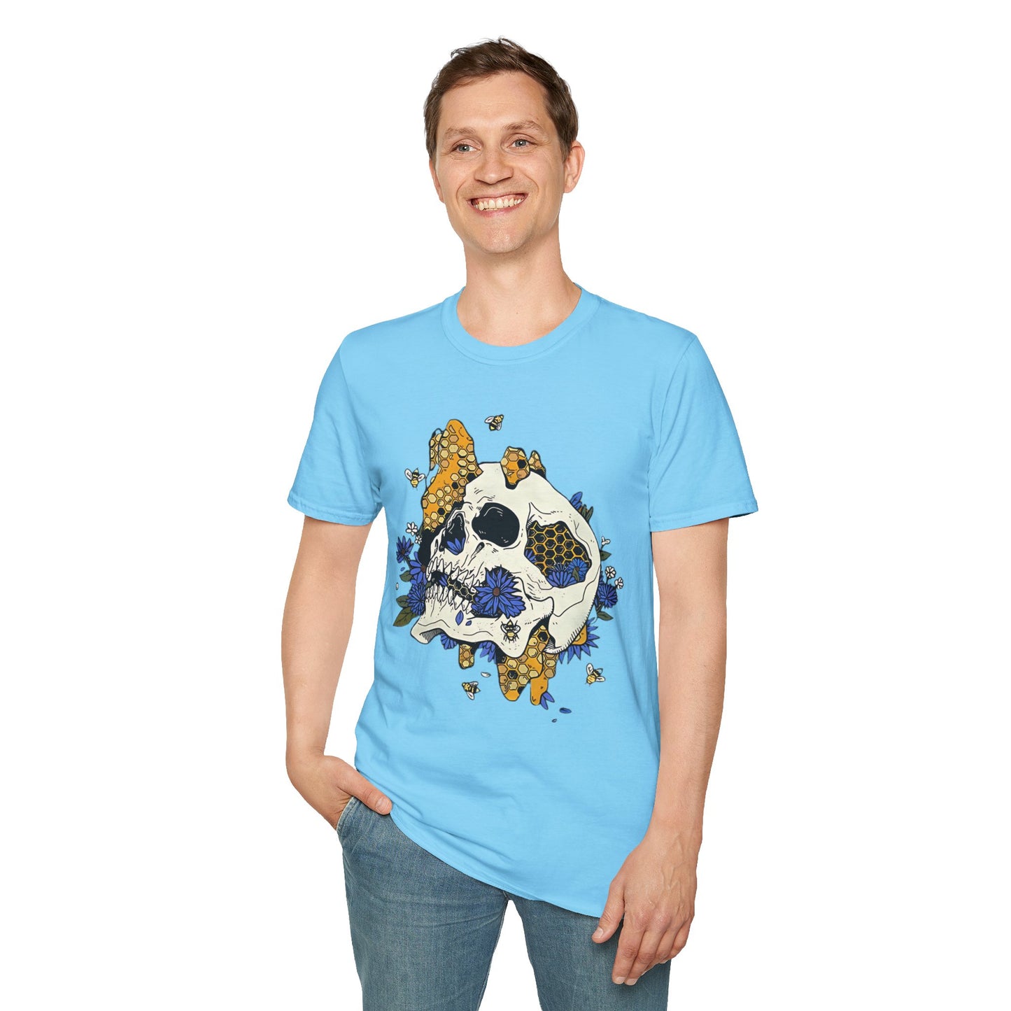 Skull Tee Shirt, Skeleton Shirt, Shirt with Skull, Shirt with Skeleton
