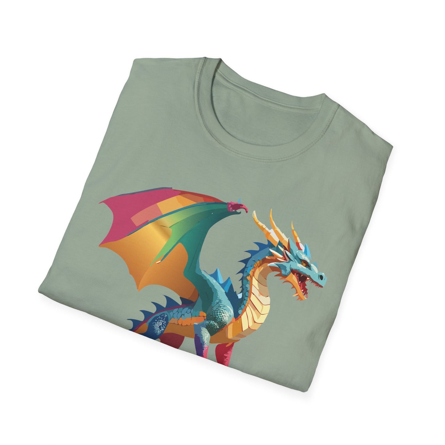 Dragon T Shirt Unisex Dragon Shirt Animal Design Tee Softstyle 100 Percent Ring Spun Cotton