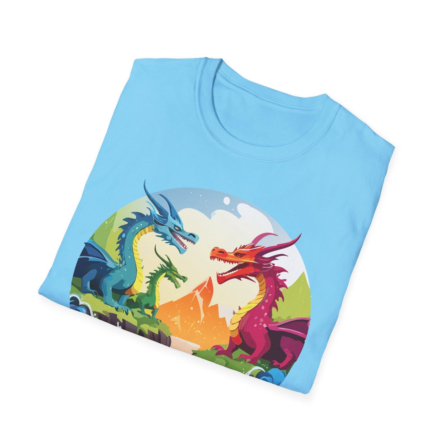 Dragon T Shirt Unisex Dragon Tee 100 Percent Ring Spun Cotton Softstyle Comfort Fit