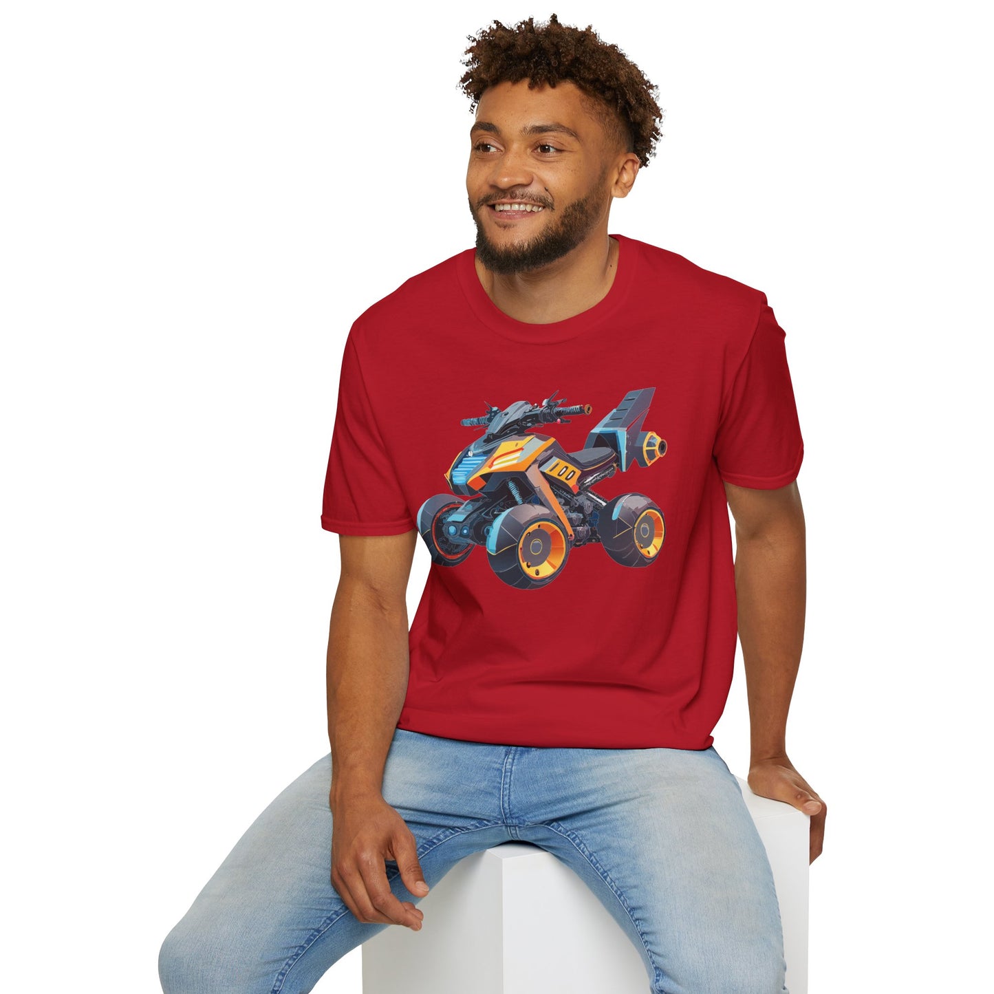 Unisex Bike T Shirt Moto Shirt With Motorcycle Design MTB Tee For Riders One Hundred Percent Cotton