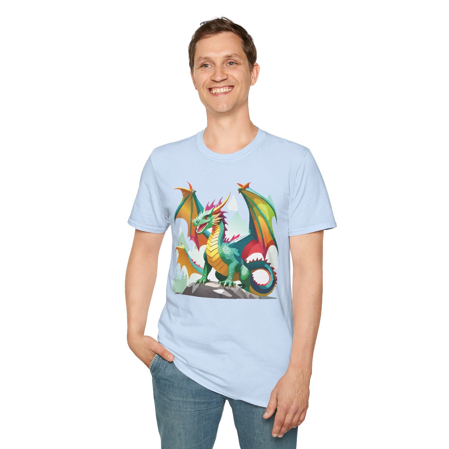 Dragon Graphic T Shirt for Men and Women Unisex Animal Design Softstyle Cotton Tee Premium Quality