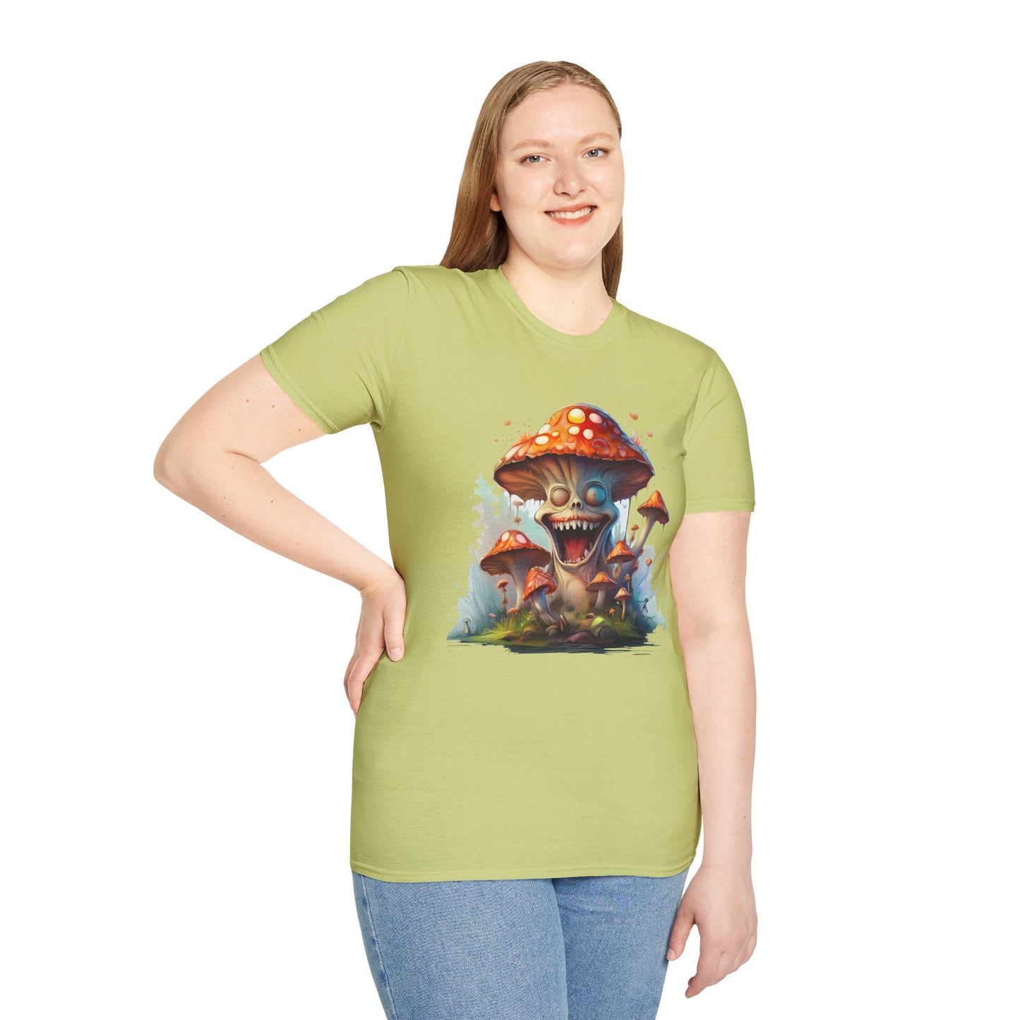 Mashroom Short Sleeve Tee Unisex Funny Mashroom Shirt With Fungus Graphic Gildan Softstyle 64000