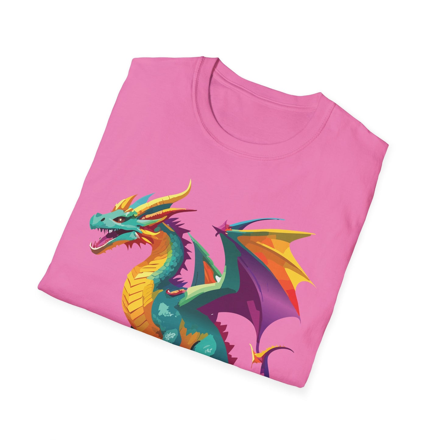 Dragon T Shirt Unisex Short Sleeve Art Design Gildan Softstyle Cotton Tee For Animal Lovers