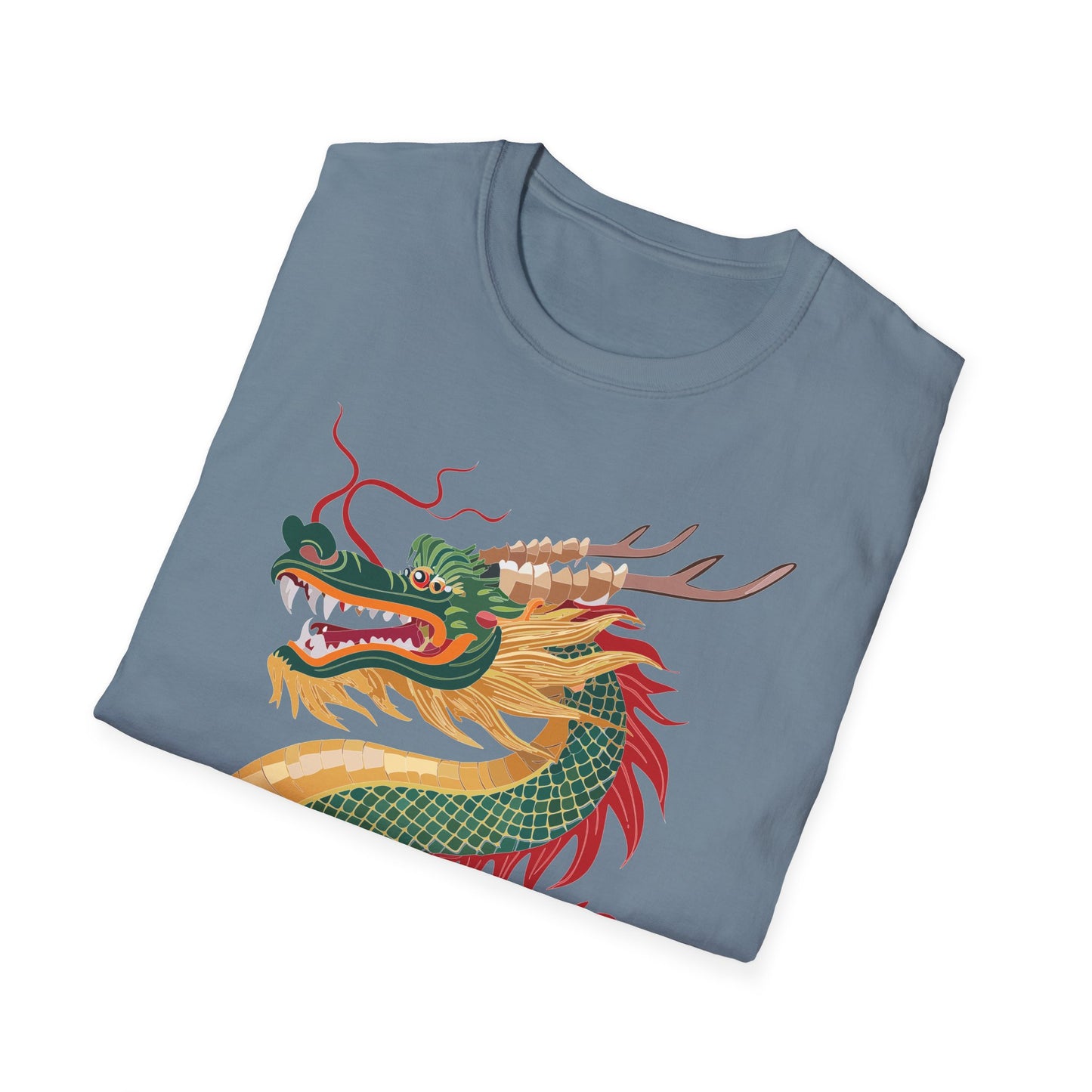 Dragon T Shirt Unisex Dragon Shirt With Animal Art Design Gildan Softstyle 64000 Tee