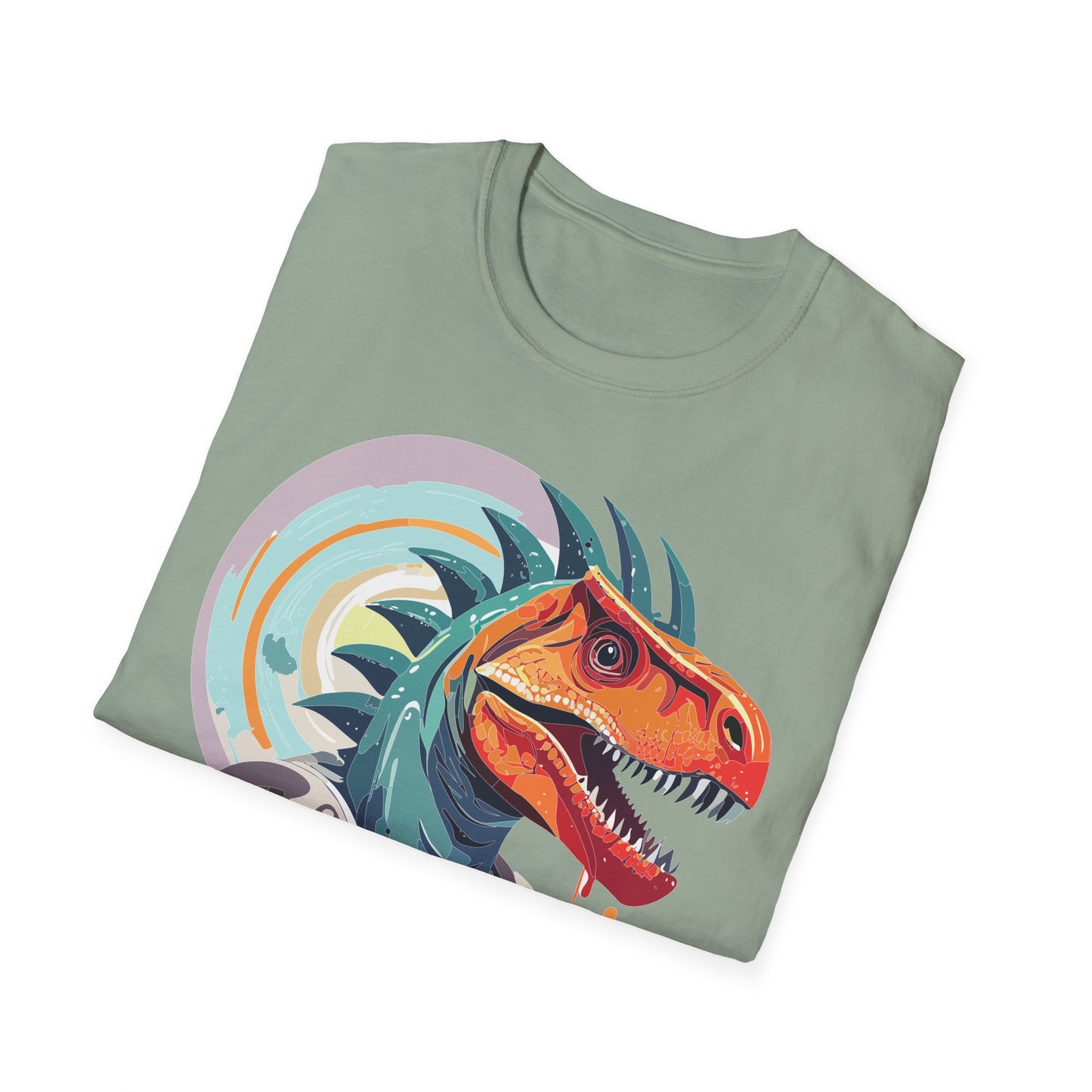 Unisex Gildan Softstyle 64000 Alien T Shirt With Cosmos Space Alien Art Graphic Tee