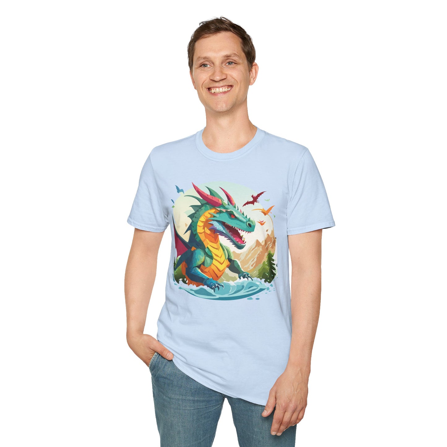 Dragon T Shirt, Dragon Shirt, Shirt with Animals, Animal Shirt