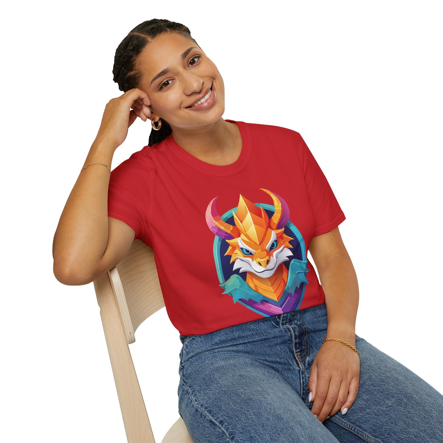 Dragon T Shirt Unisex Gildan Softstyle 64000 Comfortable Cotton Tee With Animal Design