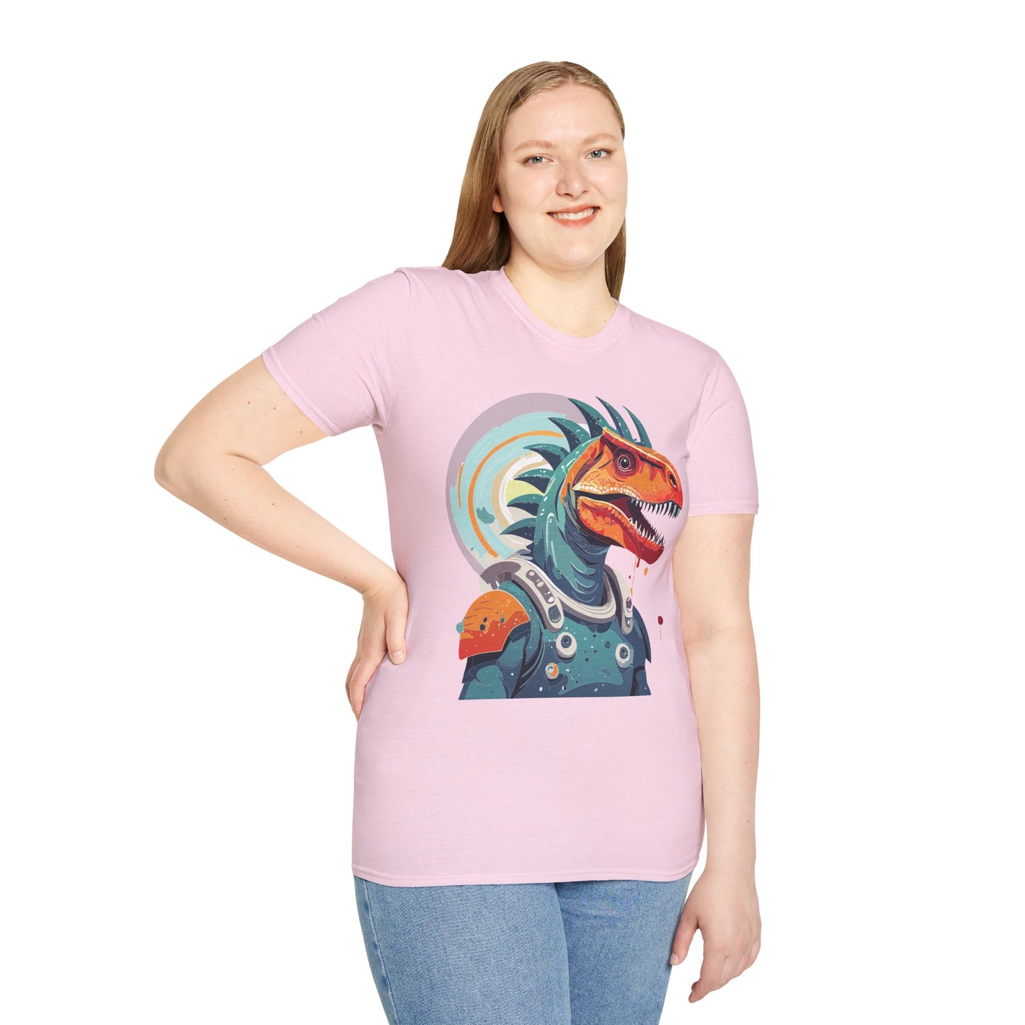 Unisex Gildan Softstyle 64000 Alien T Shirt With Cosmos Space Alien Art Graphic Tee