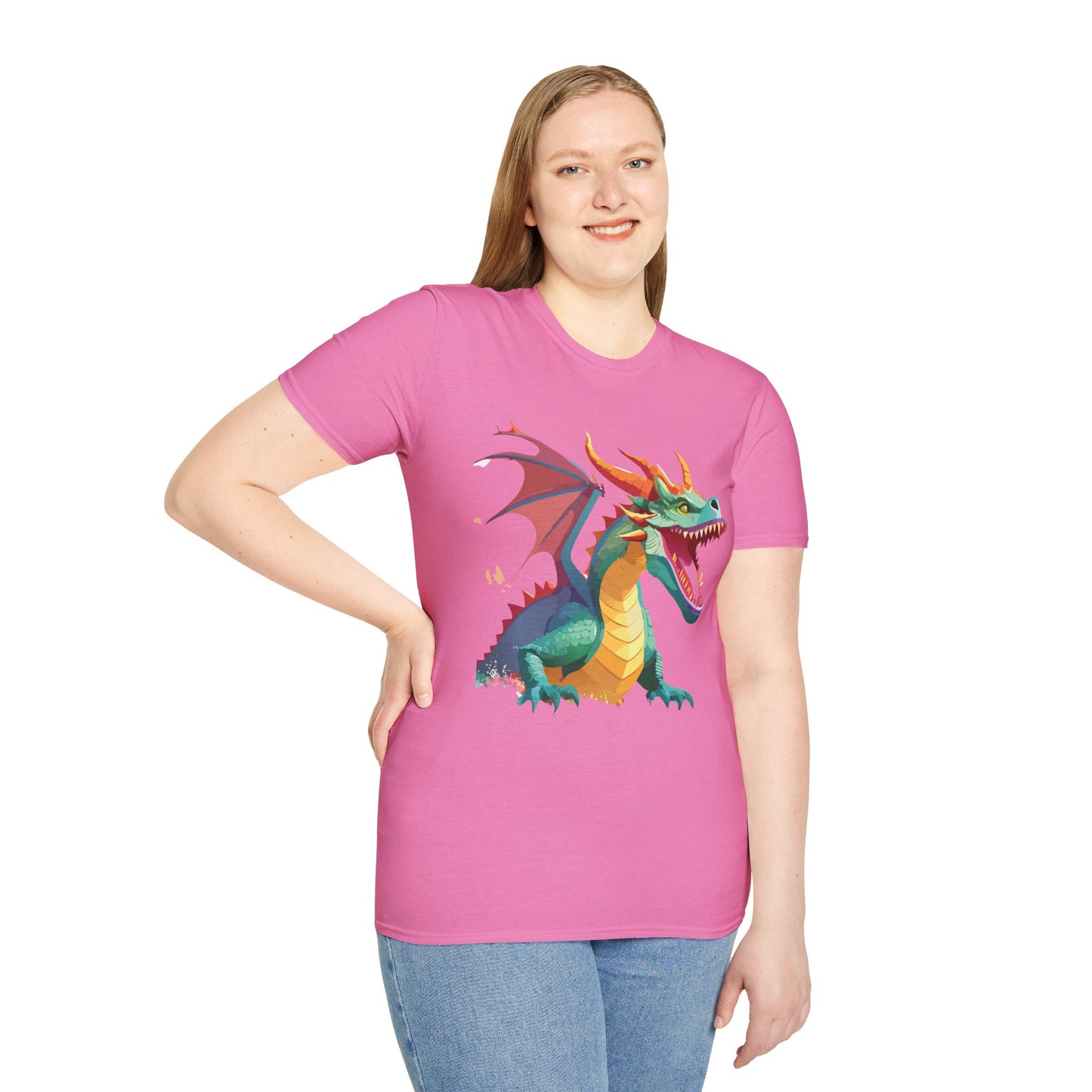 Dragon Graphic T Shirt Unisex Softstyle Cotton Tee Dragon Art Shirt For Men Women
