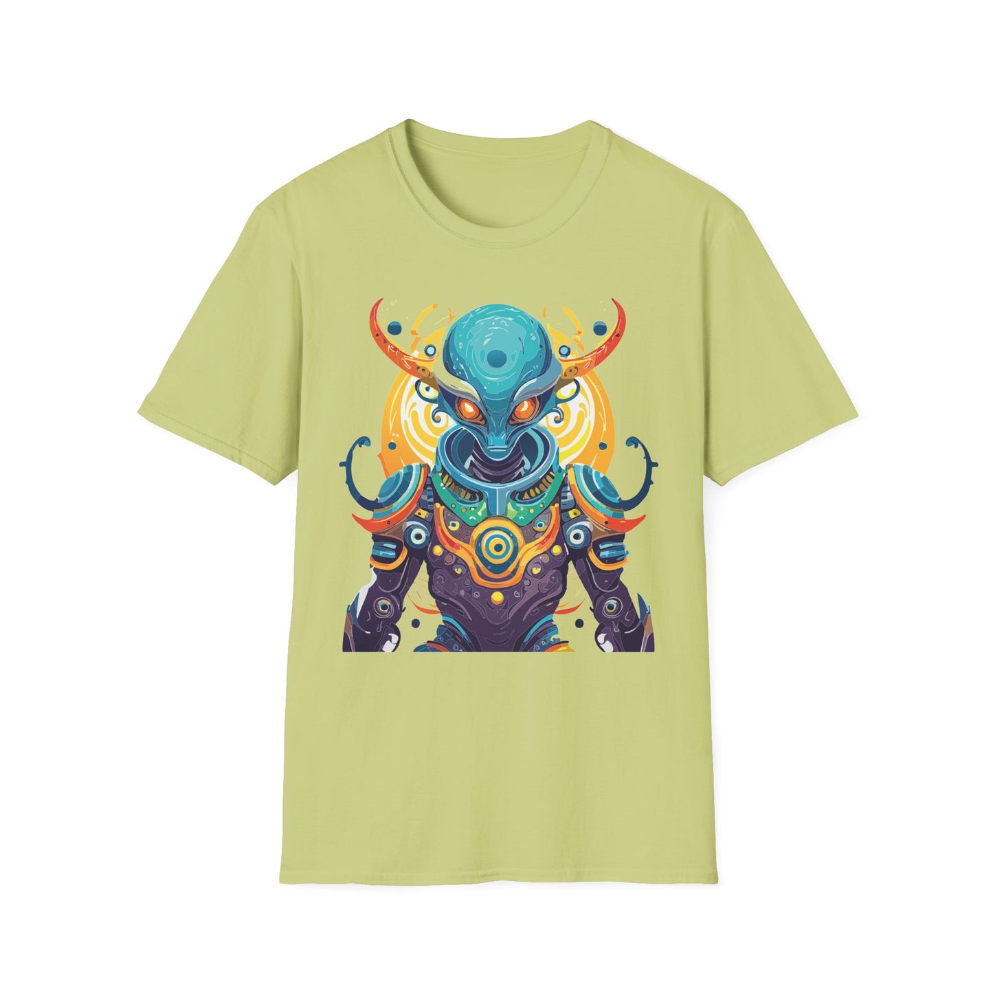Alien T Shirt Cosmos Shirt Unisex Short Sleeve Tee With Alien Art Design Ring Spun Cotton