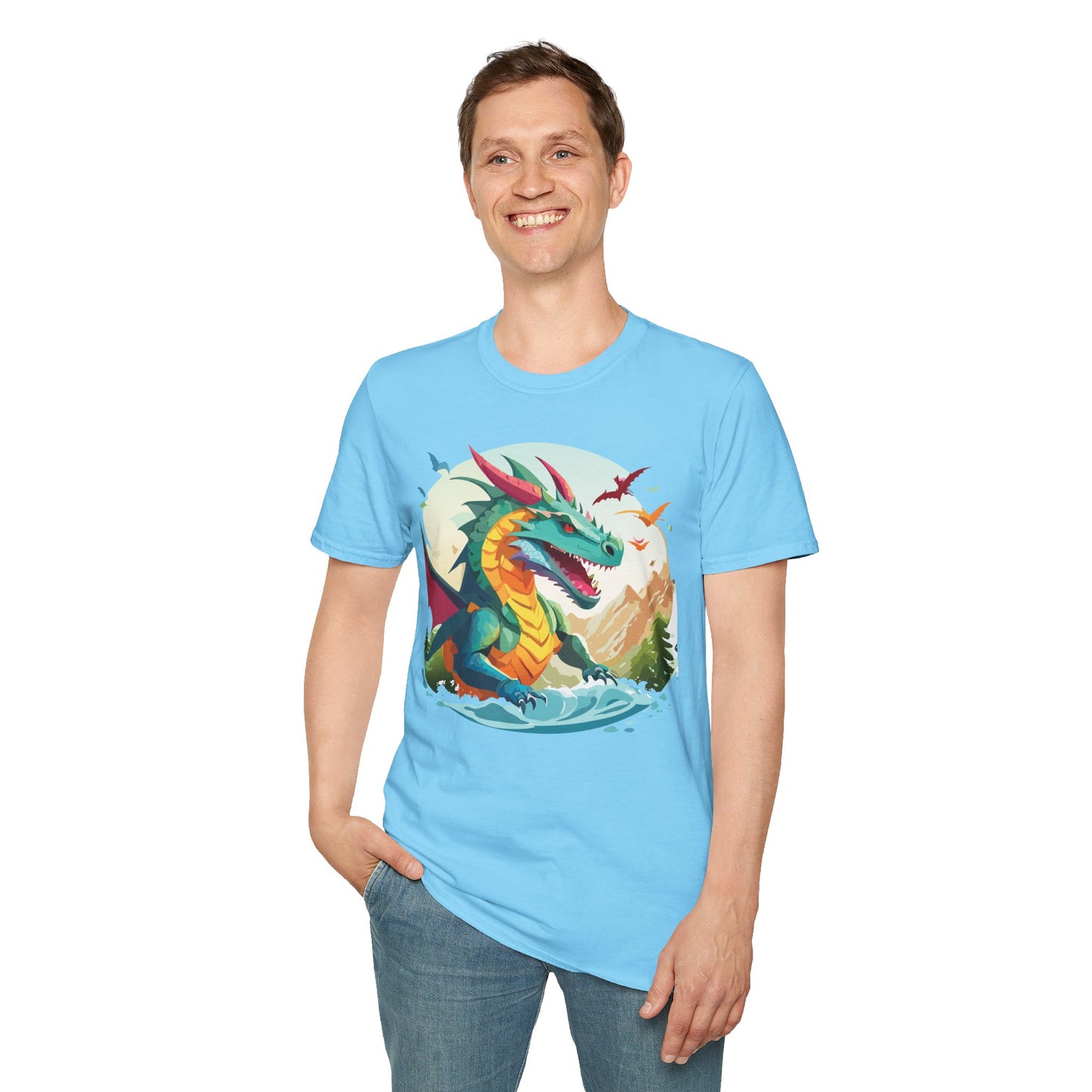 Dragon T Shirt, Dragon Shirt, Shirt with Animals, Animal Shirt