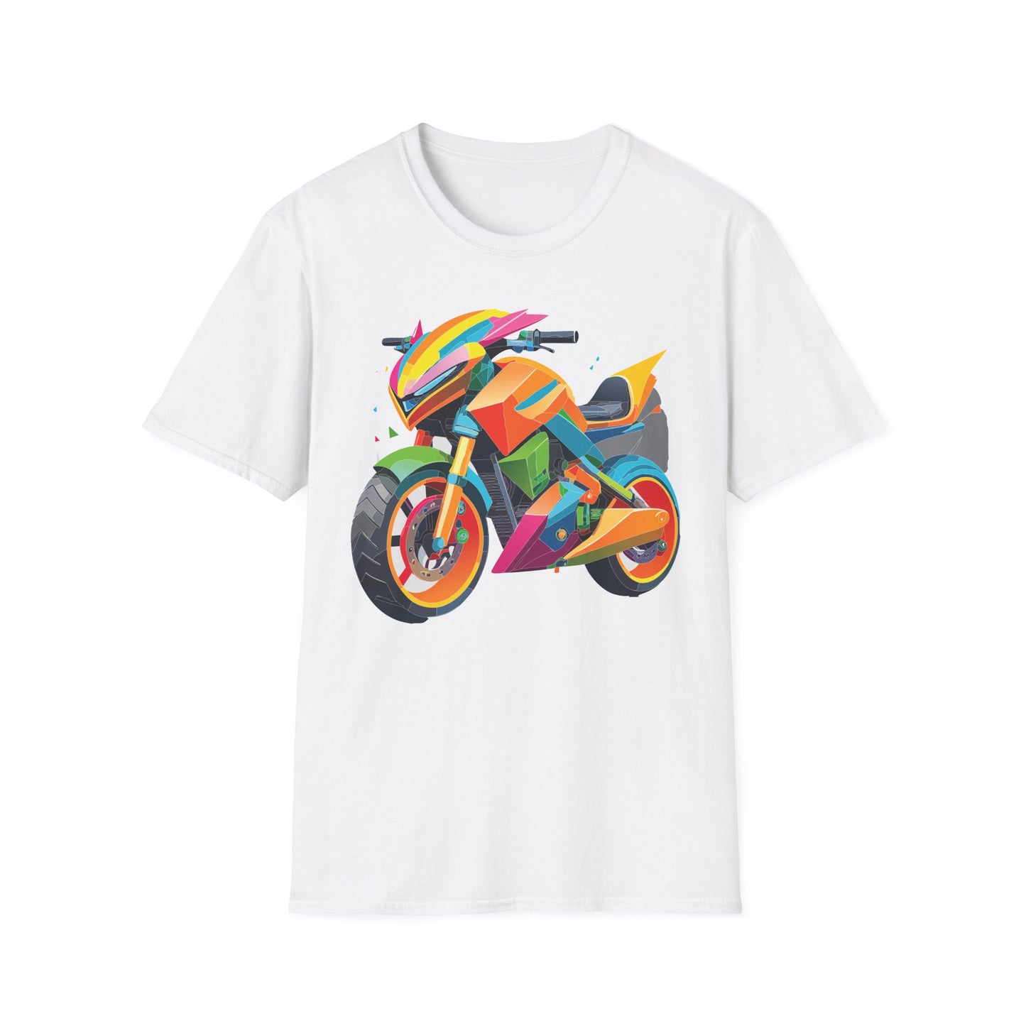 Unisex Bike T Shirt Moto Shirt MTB T Shirt With Art Design Softstyle Cotton Tee For Enthusiasts